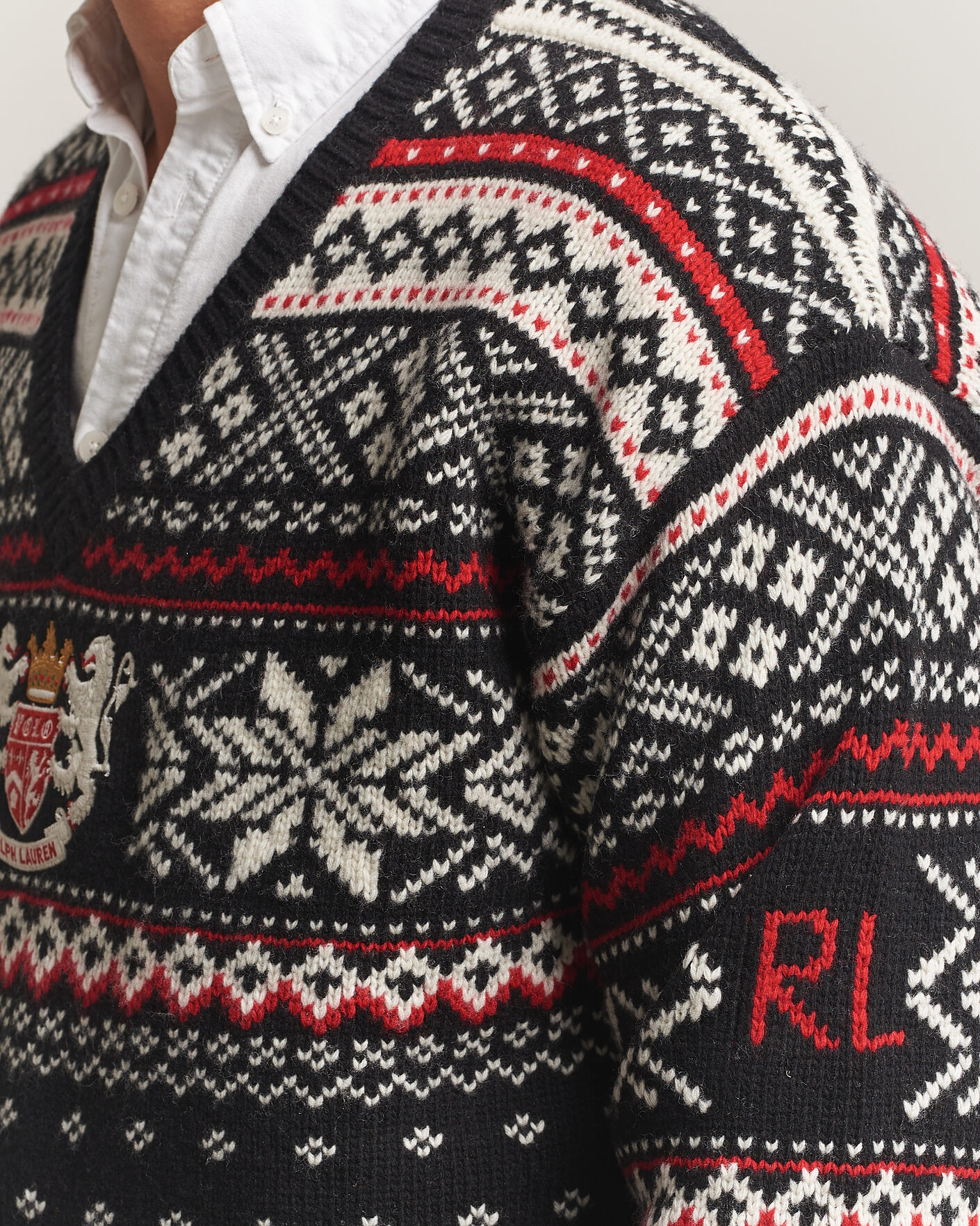Uomini | Maglieria | Polo Ralph Lauren | Royal Holiday Wool Sweater Black Combo