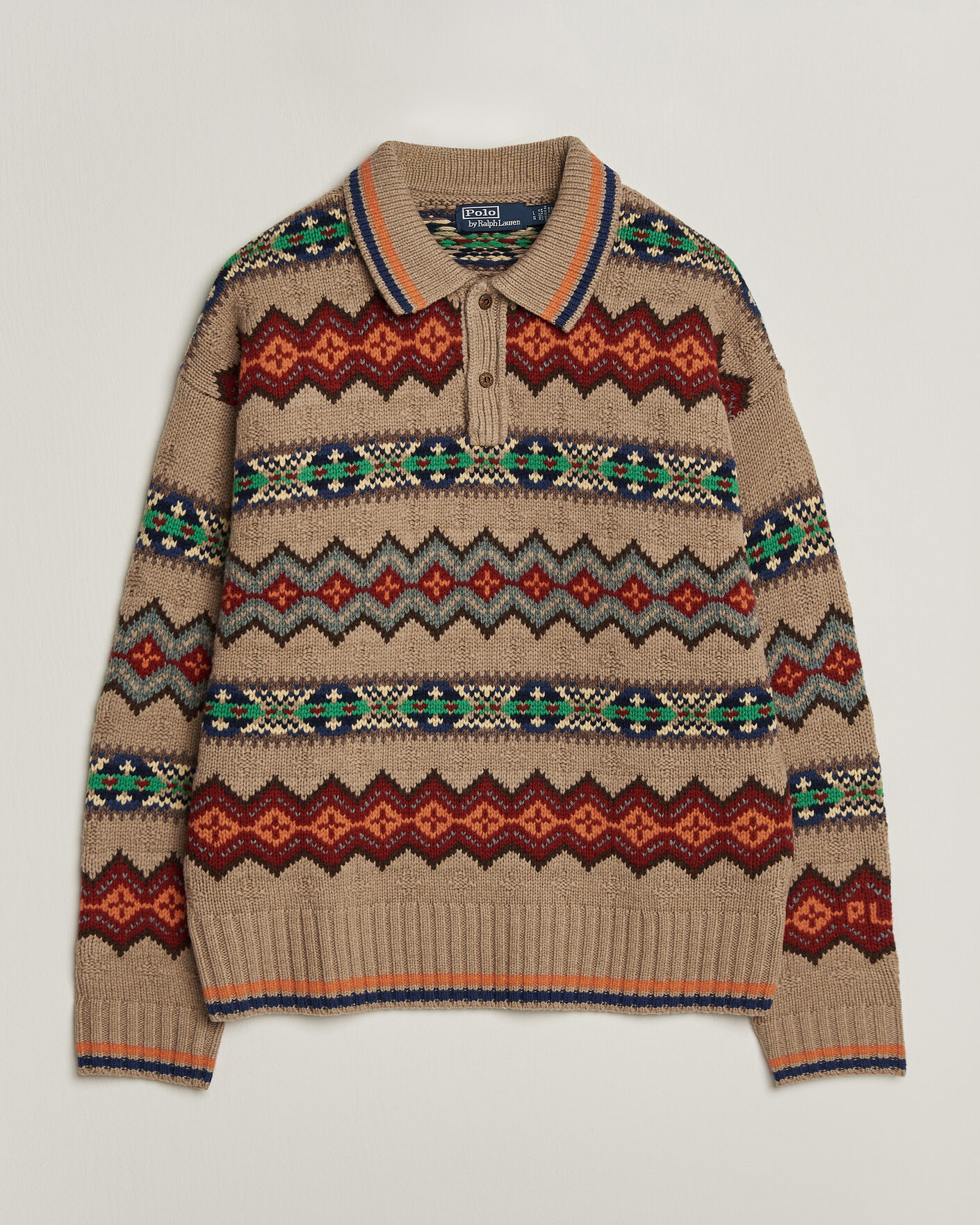 Uomini | Maglieria | Polo Ralph Lauren | Litchfield Wool Blend Sweater Tan Multi