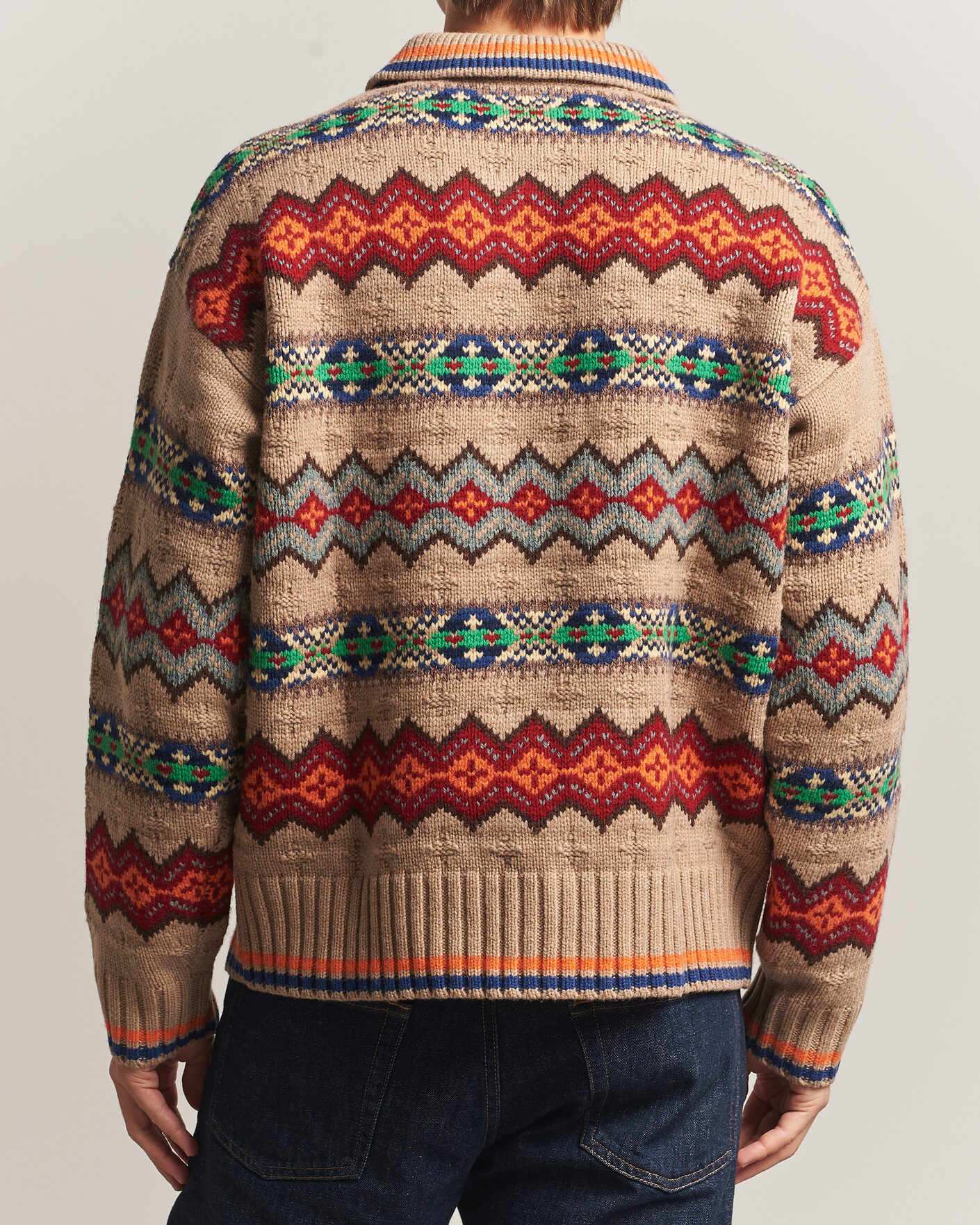 Uomini | Maglieria | Polo Ralph Lauren | Litchfield Wool Blend Sweater Tan Multi