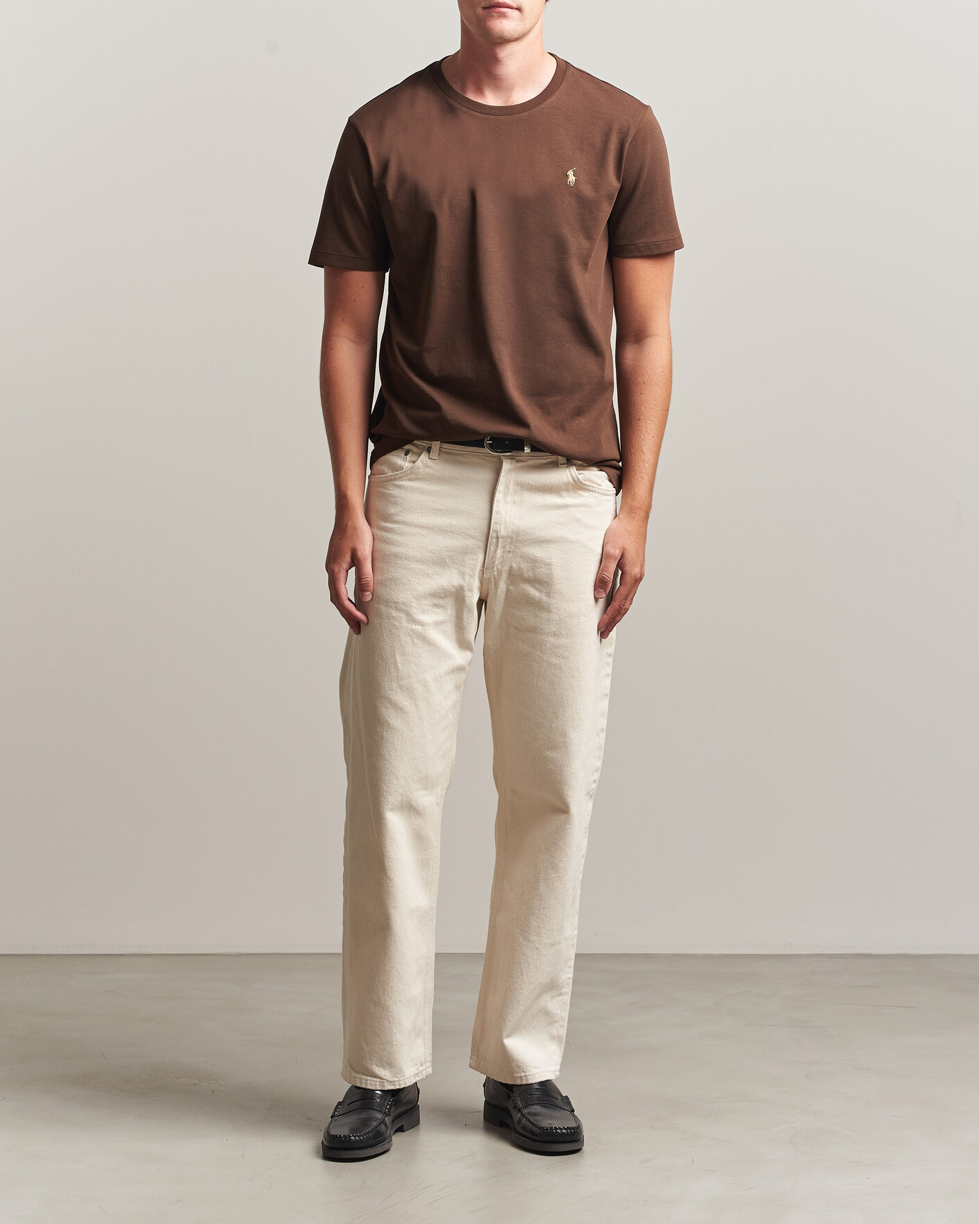 Uomini | T-shirt | Polo Ralph Lauren | Custom Slim Fit T-shirt Nutmeg Brown