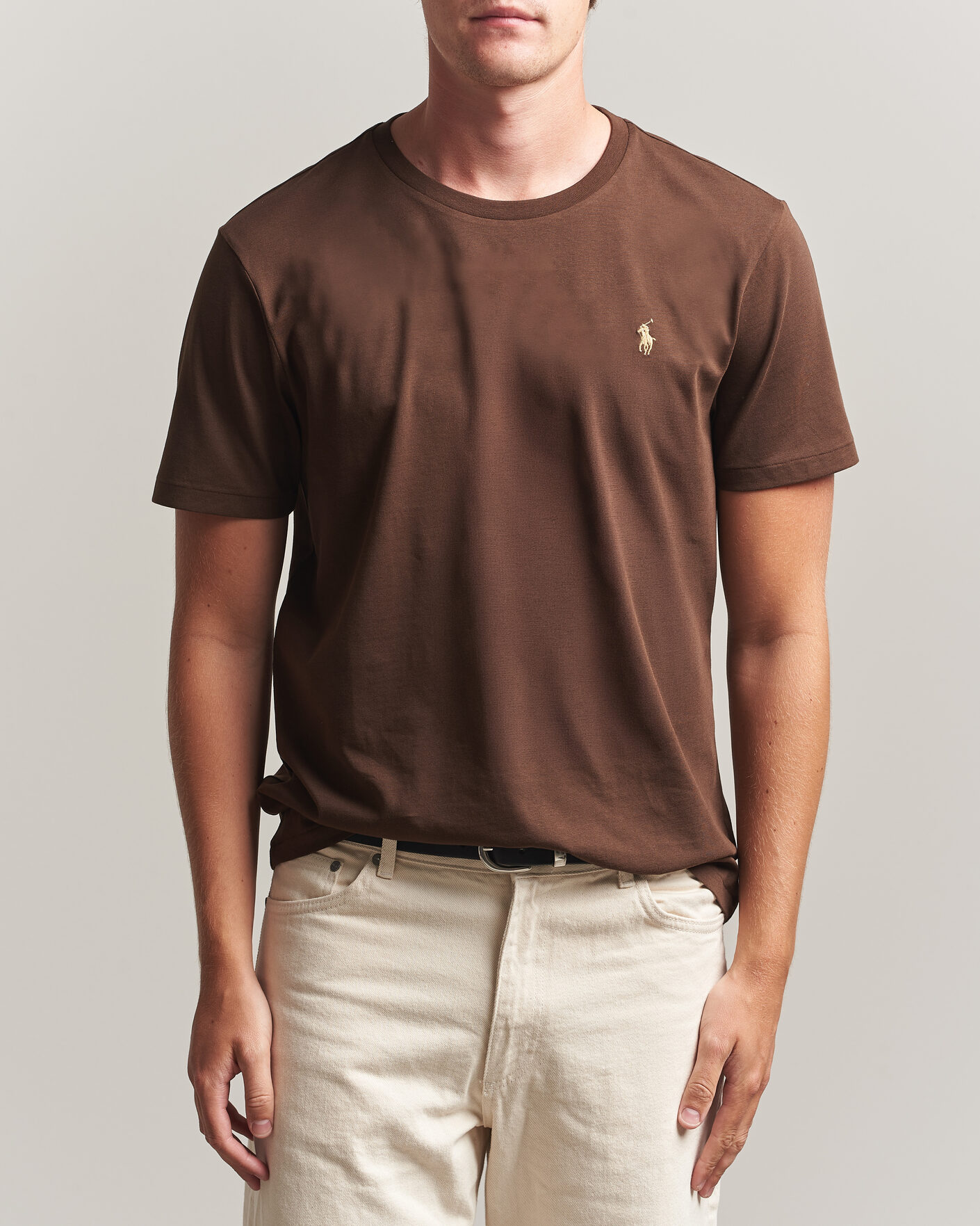 Uomini | T-shirt | Polo Ralph Lauren | Custom Slim Fit T-shirt Nutmeg Brown