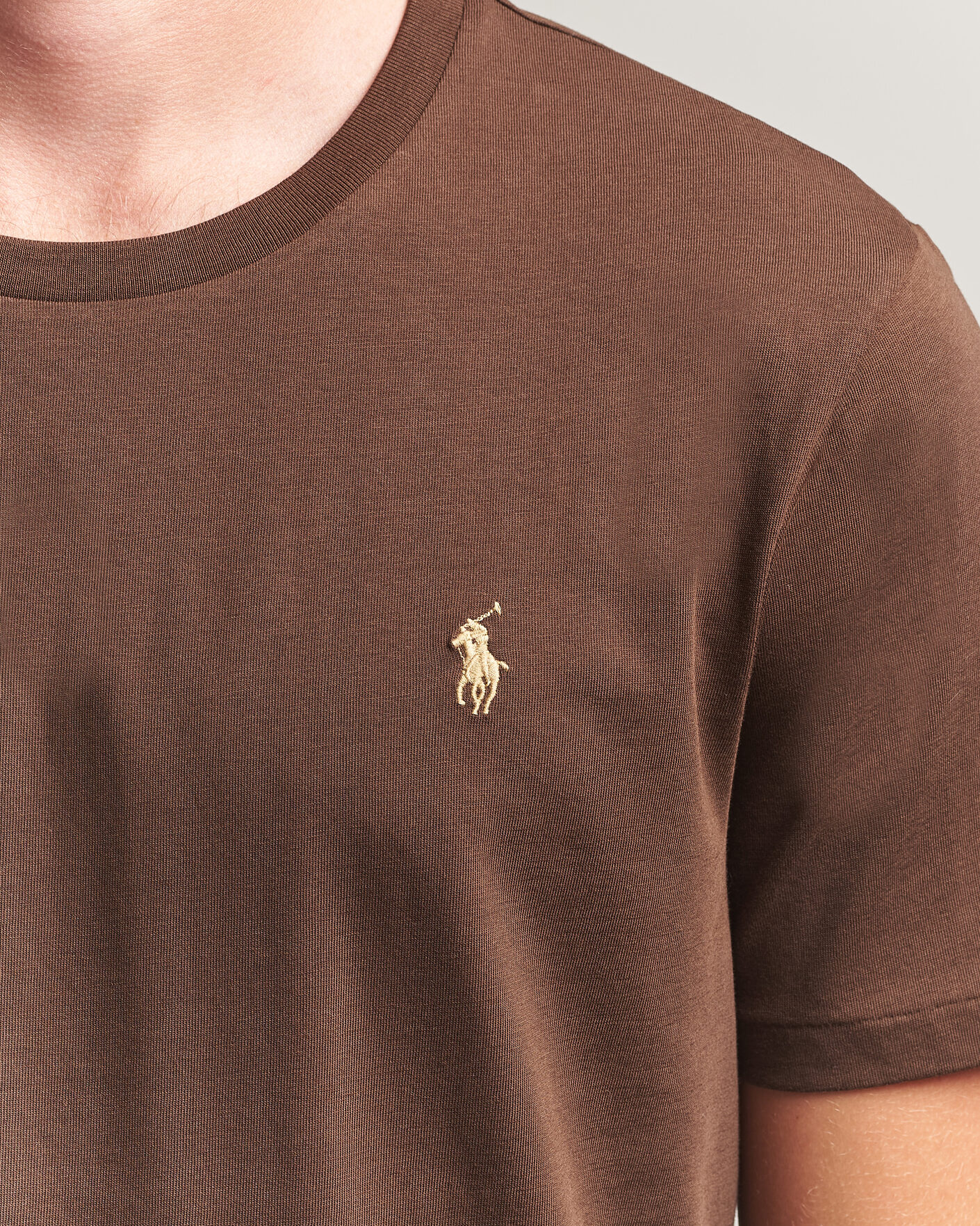 Uomini | T-shirt | Polo Ralph Lauren | Custom Slim Fit T-shirt Nutmeg Brown