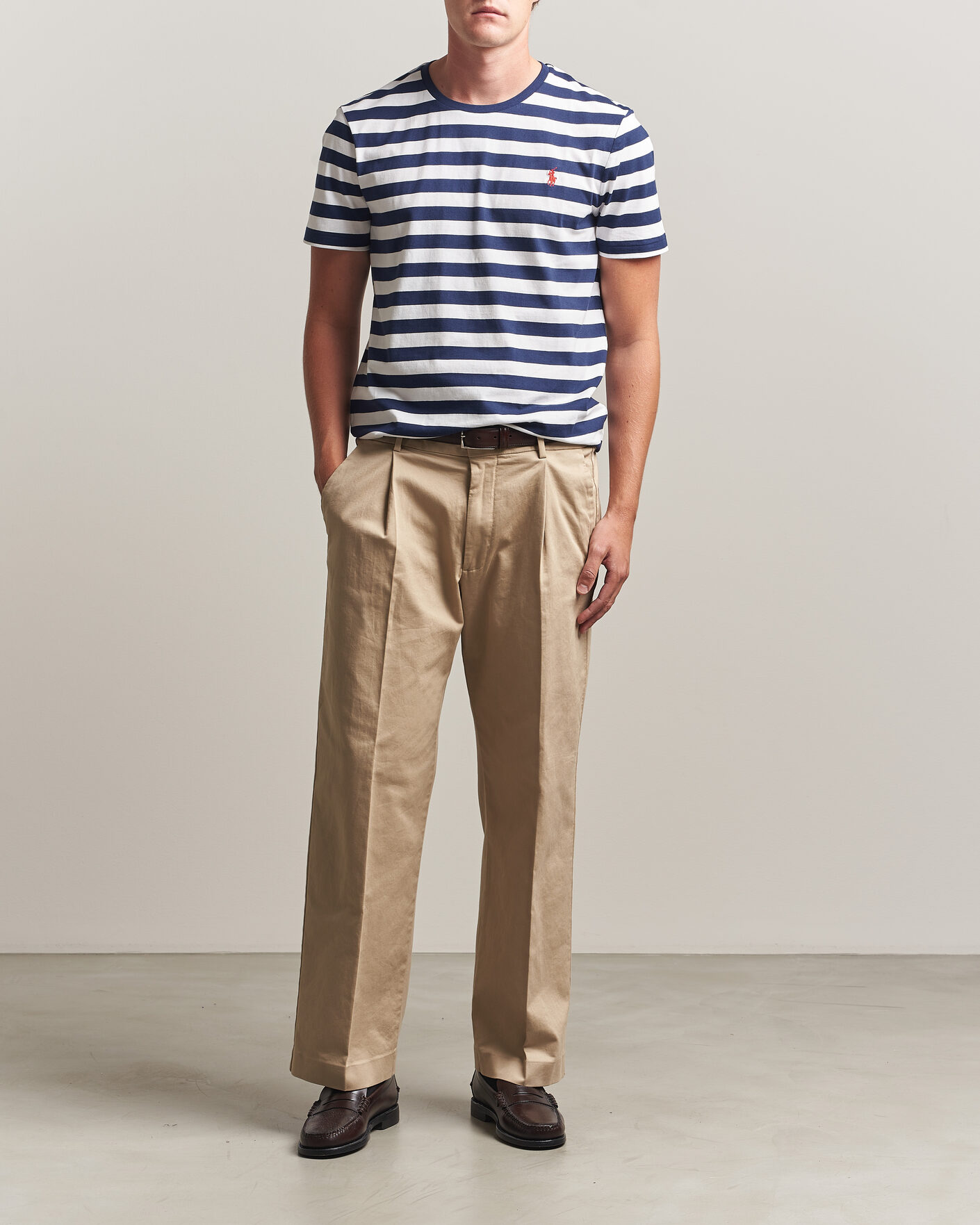 Uomini | T-shirt | Polo Ralph Lauren | Custom Slim Fit Striped T-Shirt Newport Navy