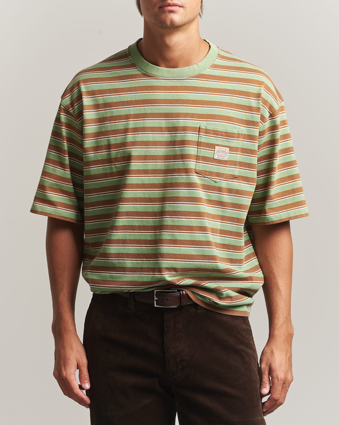 Uomini | T-shirt | Polo Ralph Lauren | Relaxed Fit Striped T-Shirt Outback Green