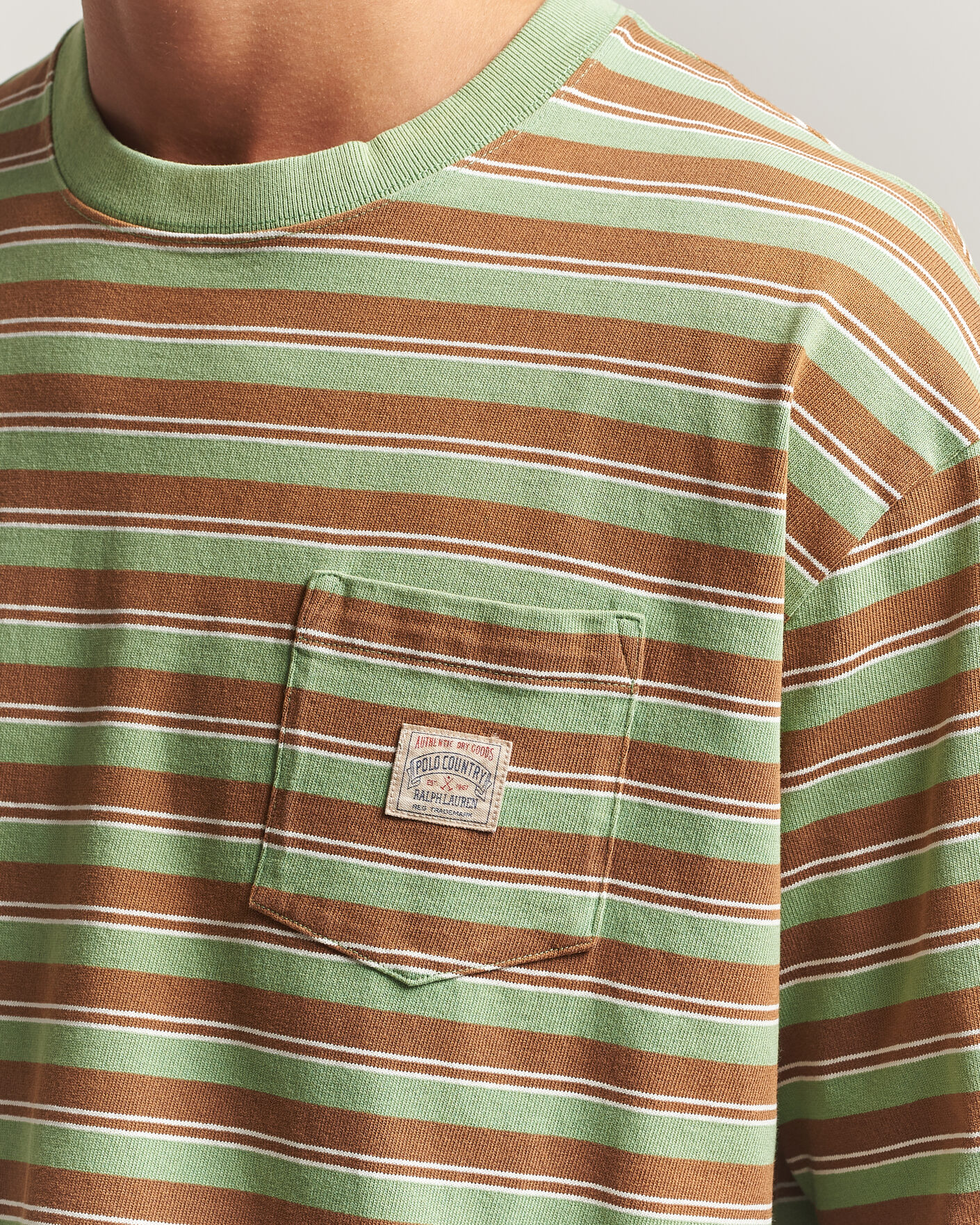 Uomini | T-shirt | Polo Ralph Lauren | Relaxed Fit Striped T-Shirt Outback Green