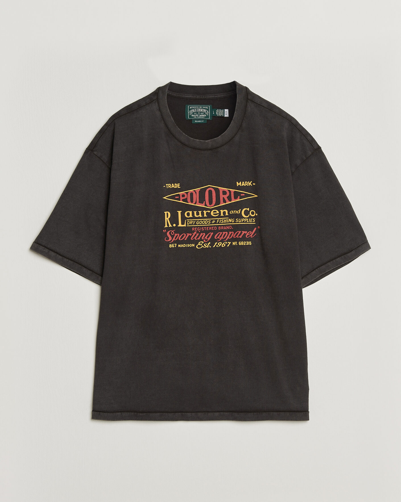 Uomini | T-shirt | Polo Ralph Lauren | Relaxed Fit Print T-Shirt Polo Black
