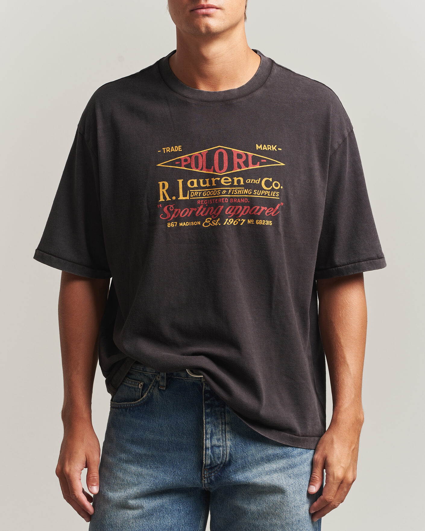 Uomini | T-shirt | Polo Ralph Lauren | Relaxed Fit Print T-Shirt Polo Black