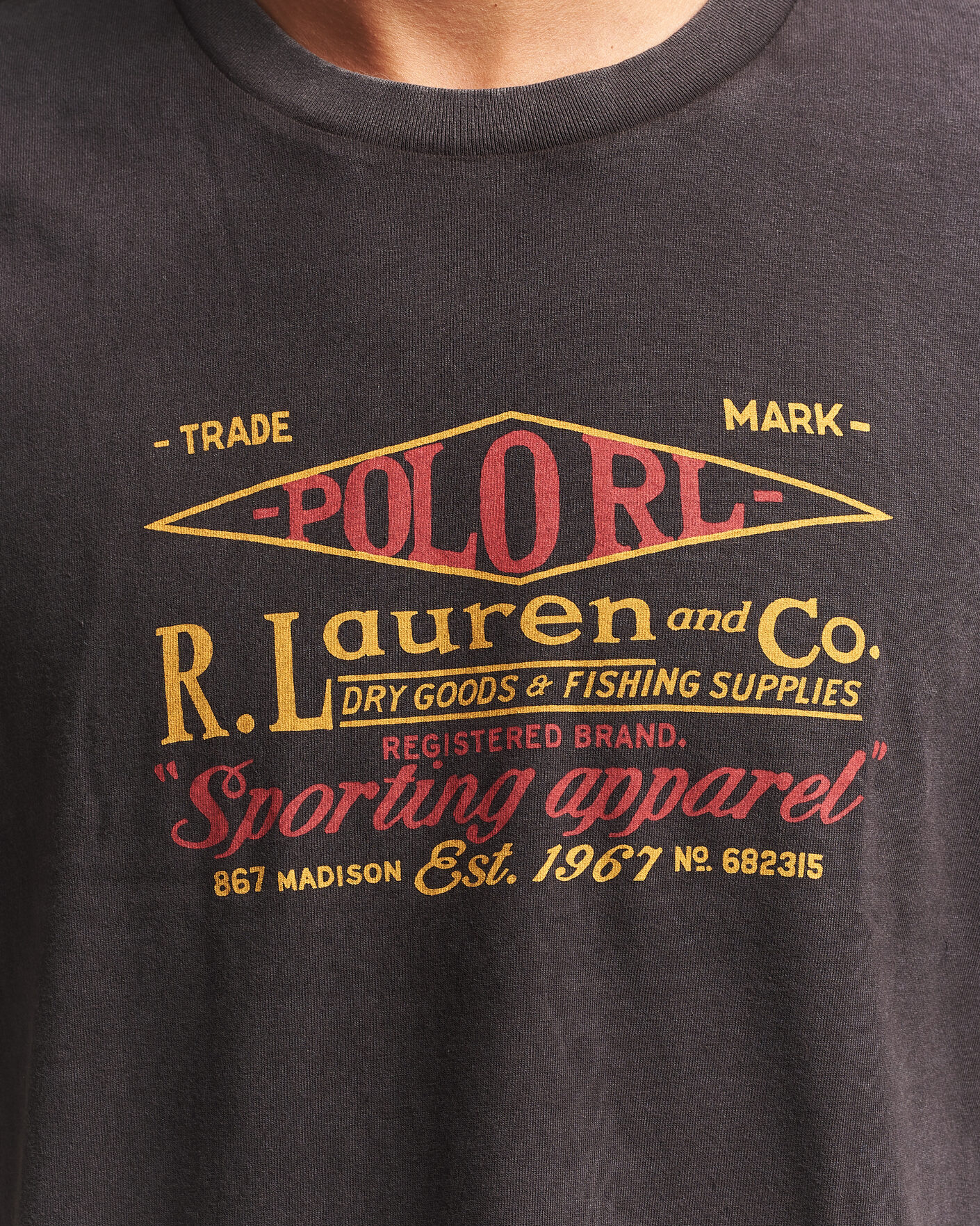 Uomini | T-shirt | Polo Ralph Lauren | Relaxed Fit Print T-Shirt Polo Black