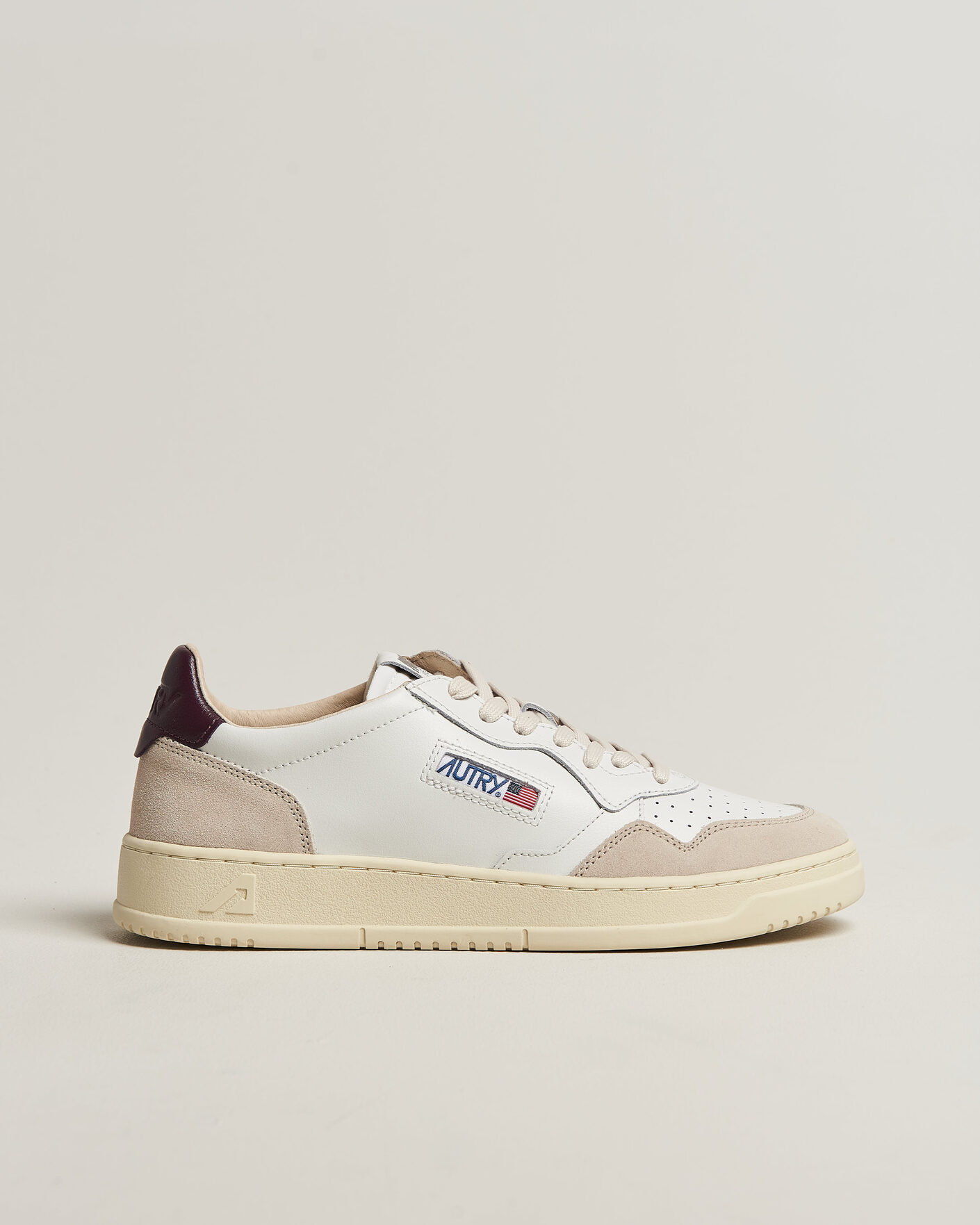 Uomini | Sneakers | Autry | Medalist Low Leather/Suede Sneaker White/Fig