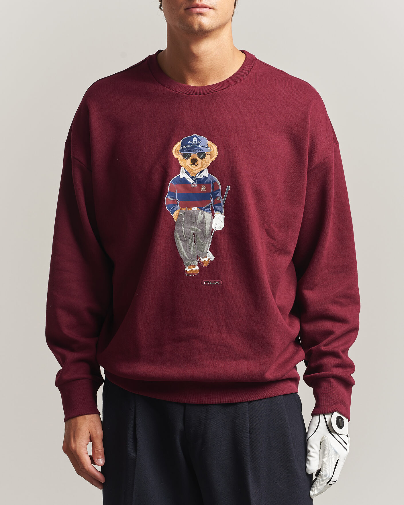 Uomini | Maglieria | RLX Ralph Lauren | Polo Ralph Lauren Magic Fleece Bear Sweatshirt Classic Wine