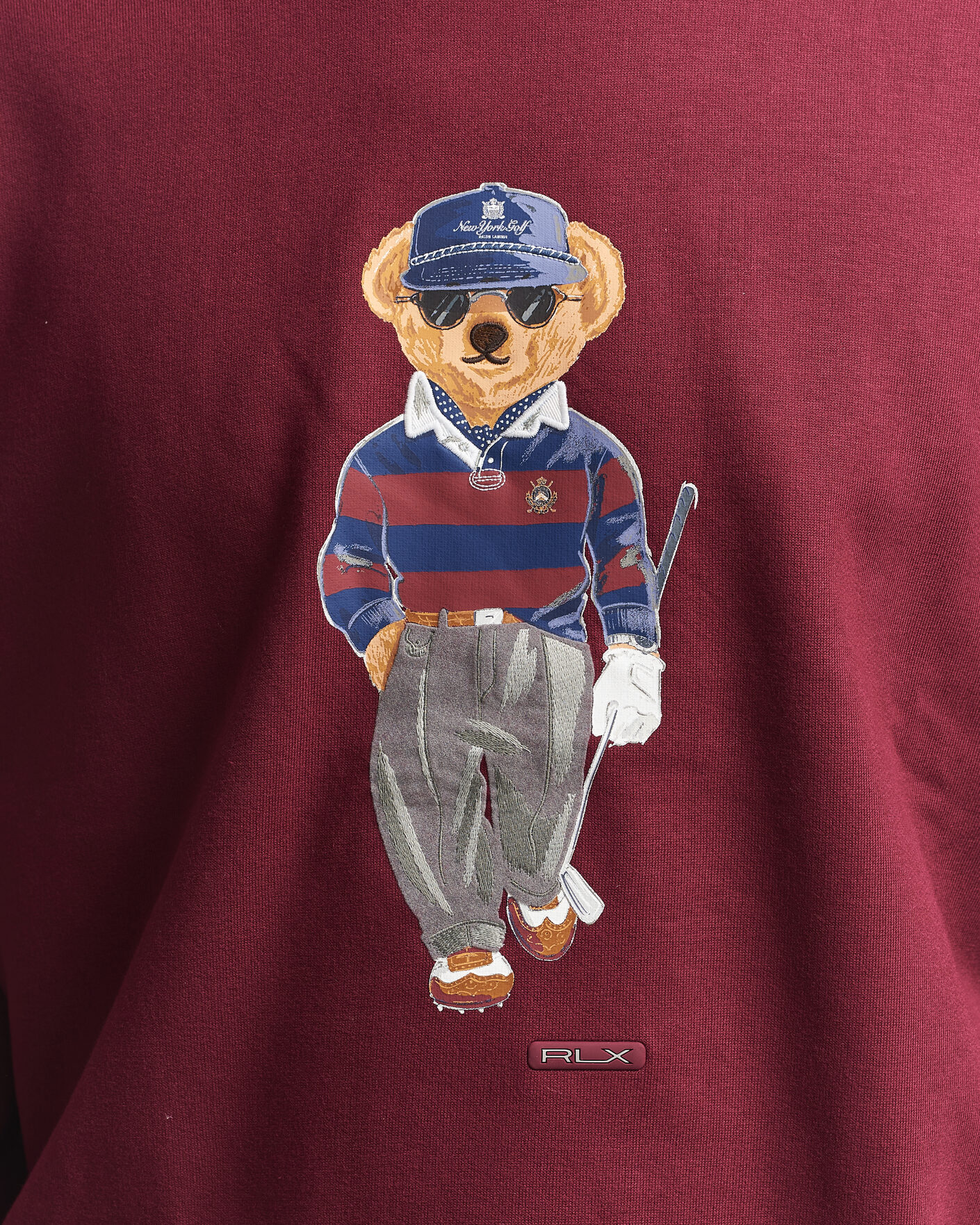 Uomini | Maglieria | RLX Ralph Lauren | Polo Ralph Lauren Magic Fleece Bear Sweatshirt Classic Wine