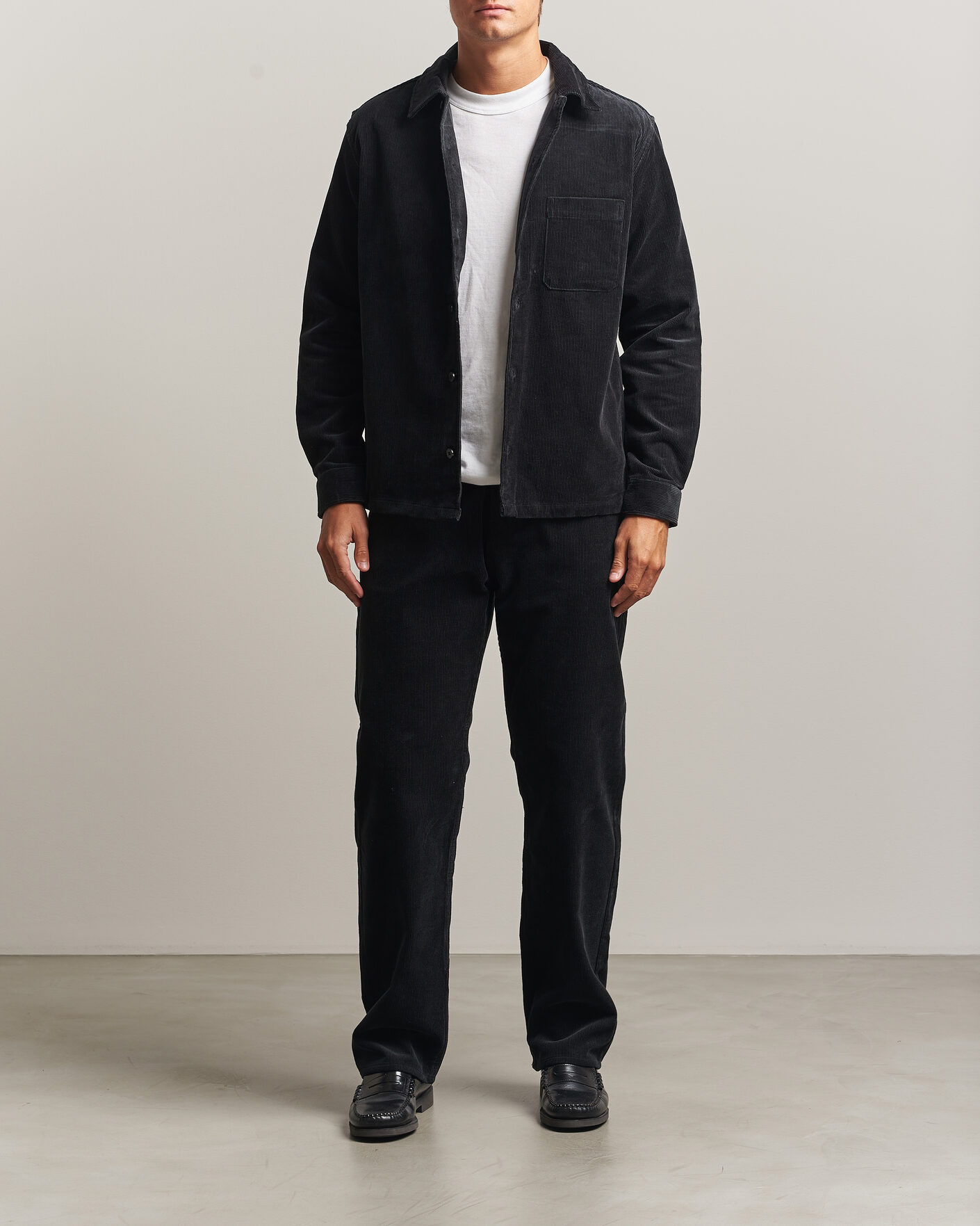 Uomini | Pantaloni | Samsøe Samsøe | Eddie Corduroy Trousers Black