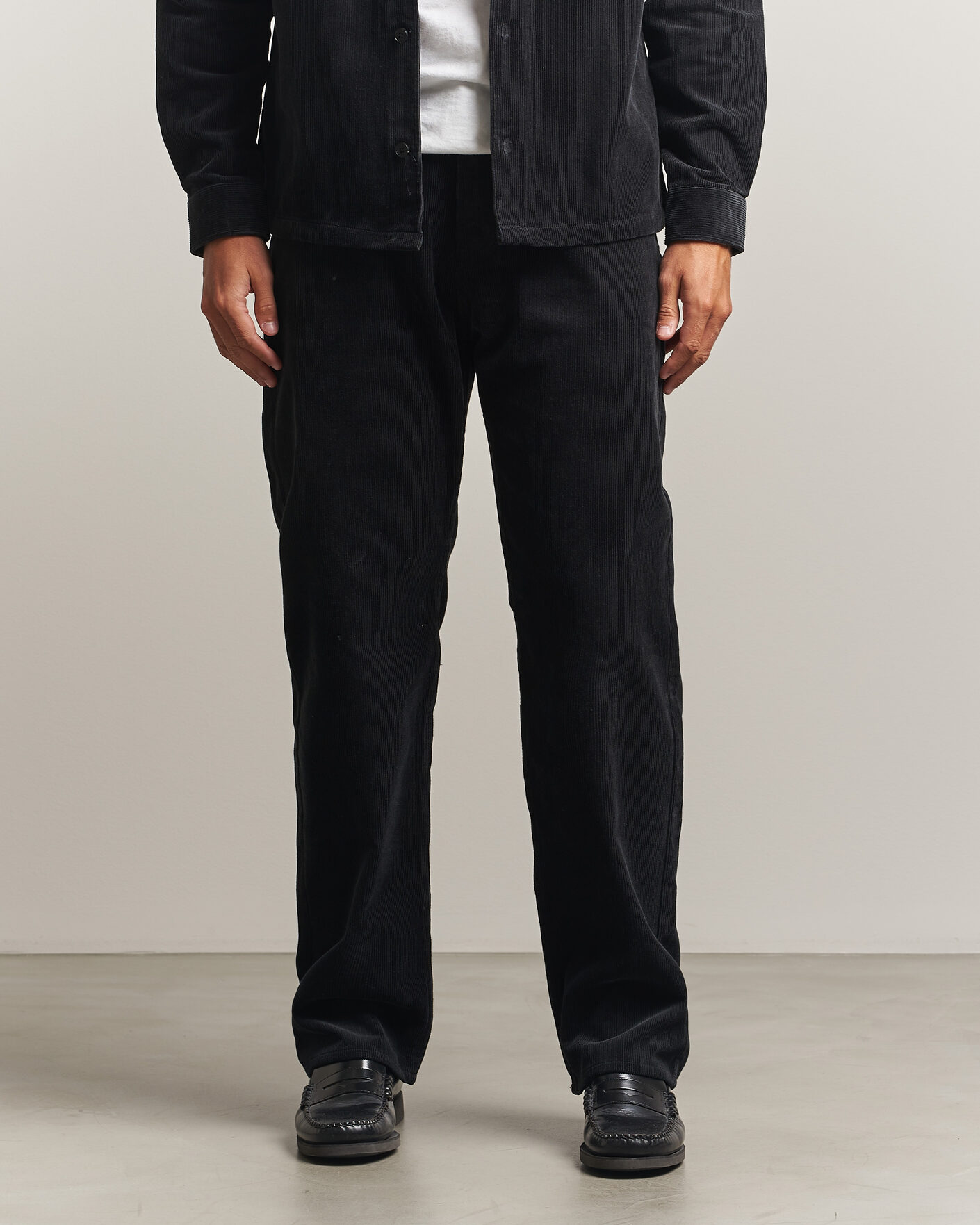 Uomini | Pantaloni | Samsøe Samsøe | Eddie Corduroy Trousers Black