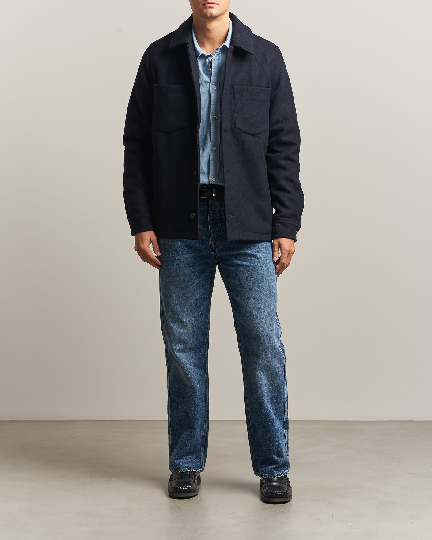 Uomini | Giacche | Samsøe Samsøe | Pally Padded Shirt Jacket Salute Navy
