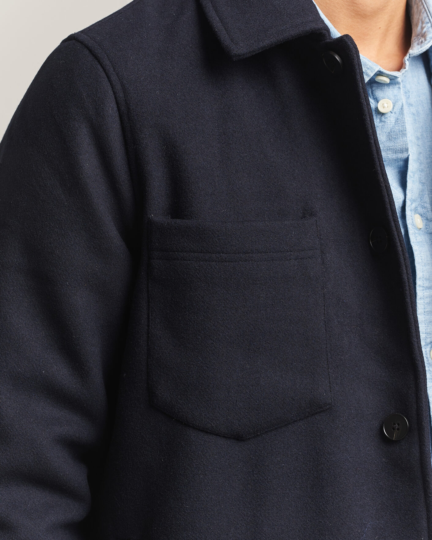 Uomini | Giacche | Samsøe Samsøe | Pally Padded Shirt Jacket Salute Navy