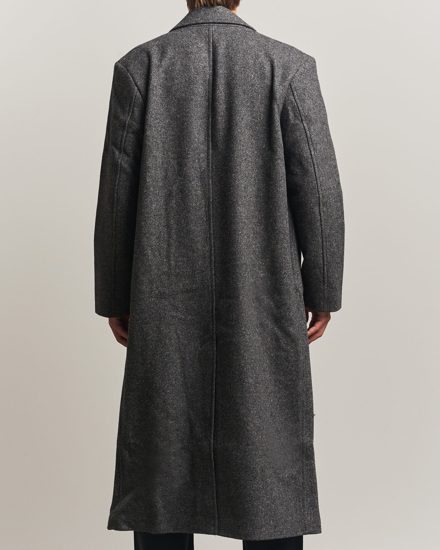 Uomini | Giacche | Samsøe Samsøe | Vince Wool Double Breasted Coat Dark Grey Melange