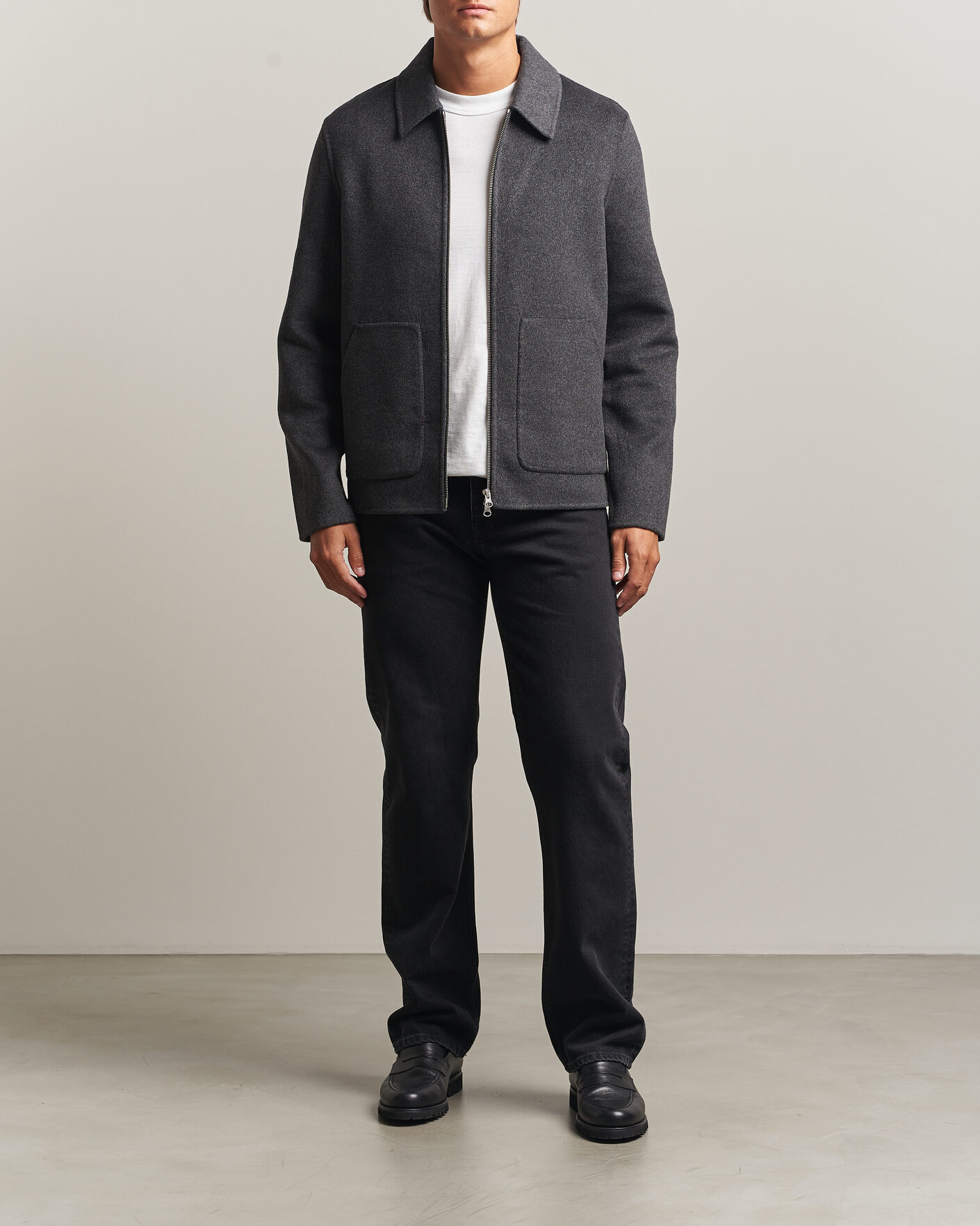 Uomini | Giacche | Samsøe Samsøe | Paulo Wool Shirt Jacket Dark Grey Melange