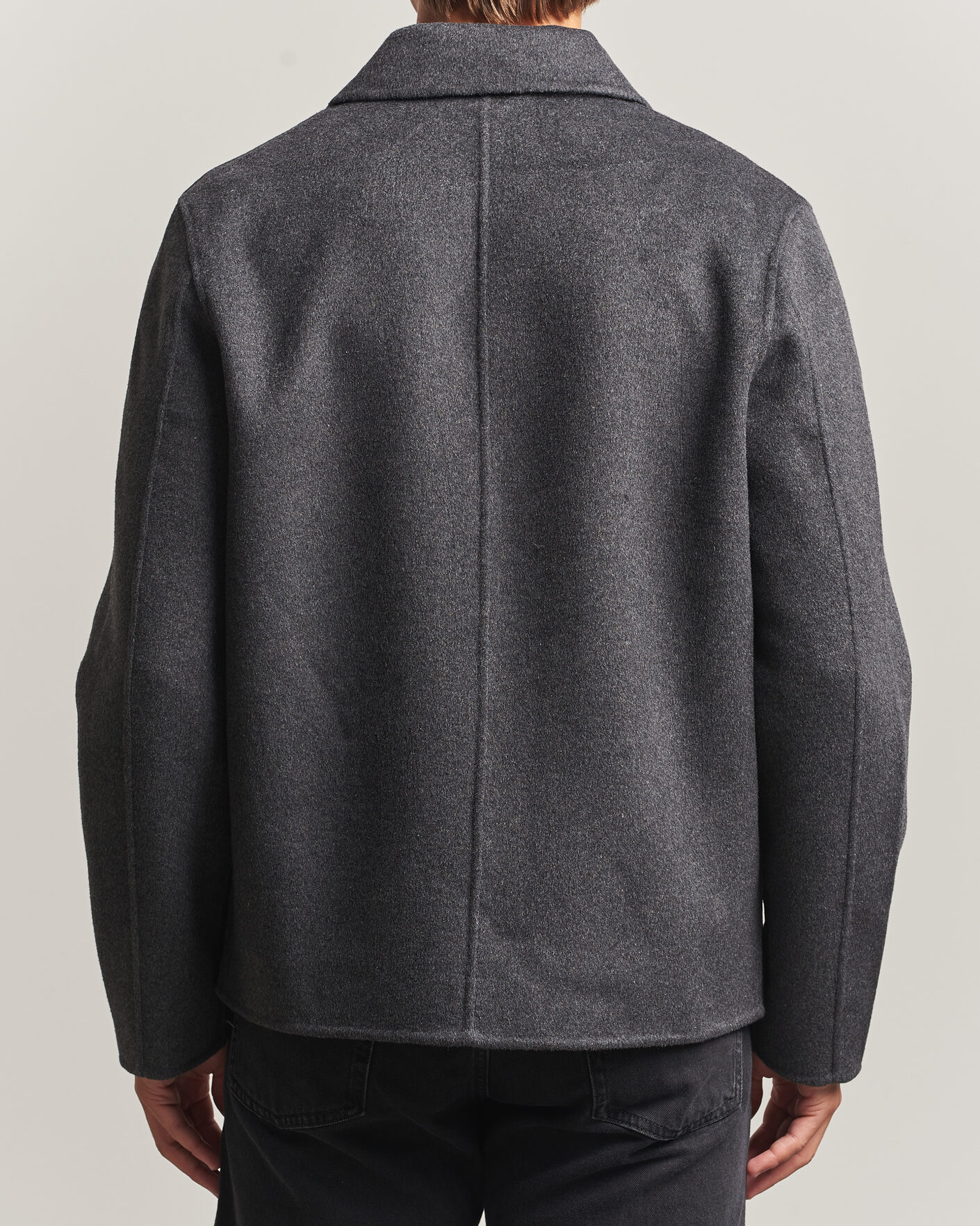 Uomini | Giacche | Samsøe Samsøe | Paulo Wool Shirt Jacket Dark Grey Melange