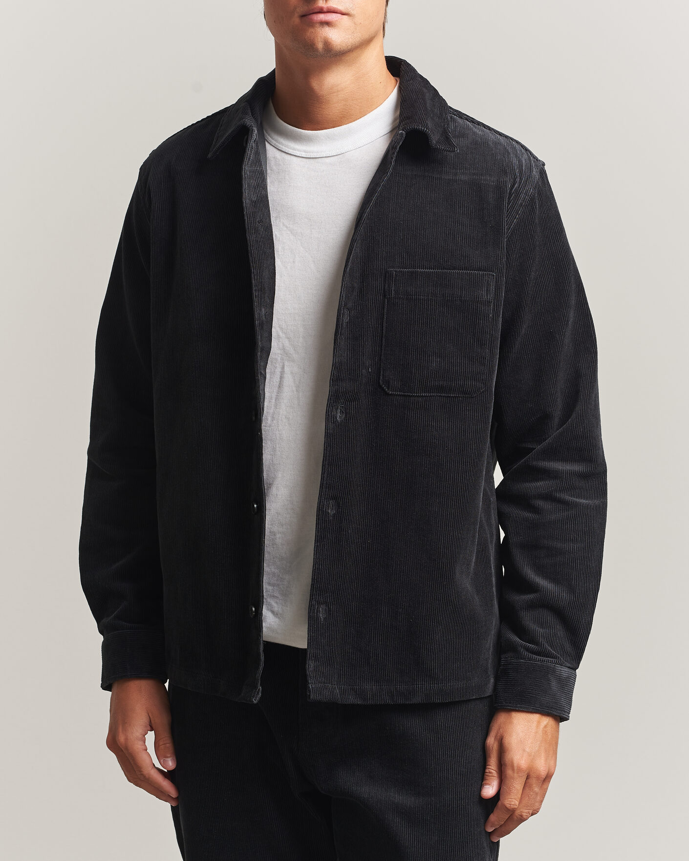 Uomini | Camicie | Samsøe Samsøe | Damon Corduroy Overshirt Black