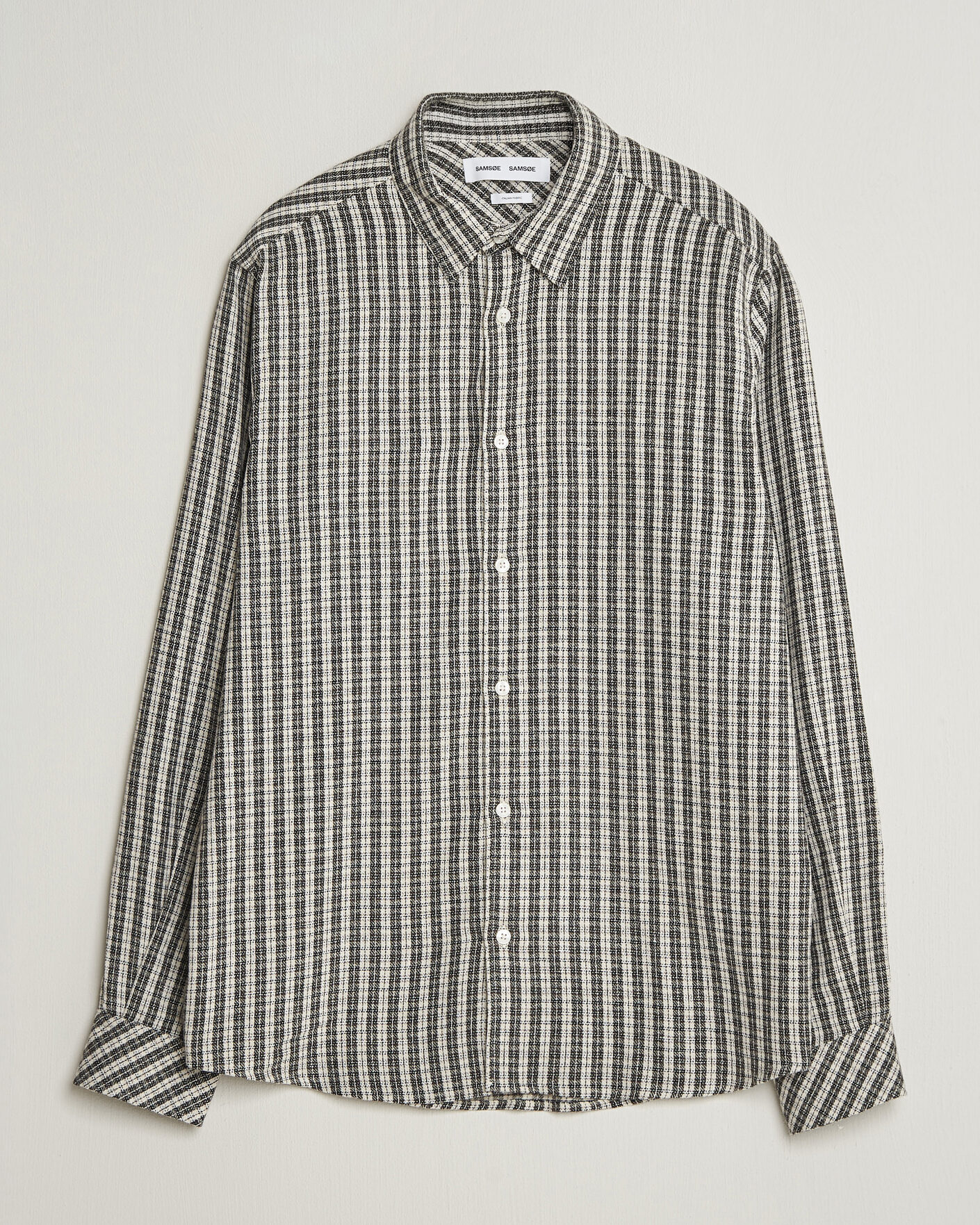 Uomini | Camicie | Samsøe Samsøe | Ryan Brushed Cotton Checked Shirt Brown