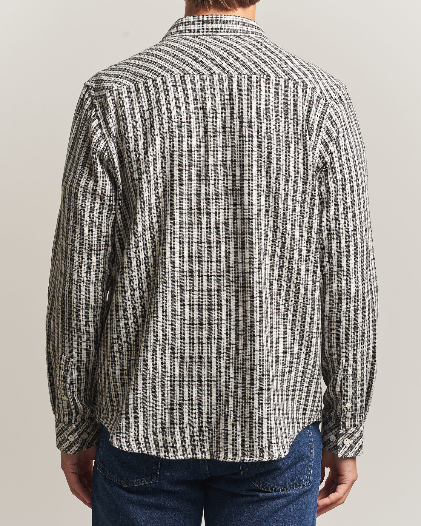 Uomini | Camicie | Samsøe Samsøe | Ryan Brushed Cotton Checked Shirt Brown