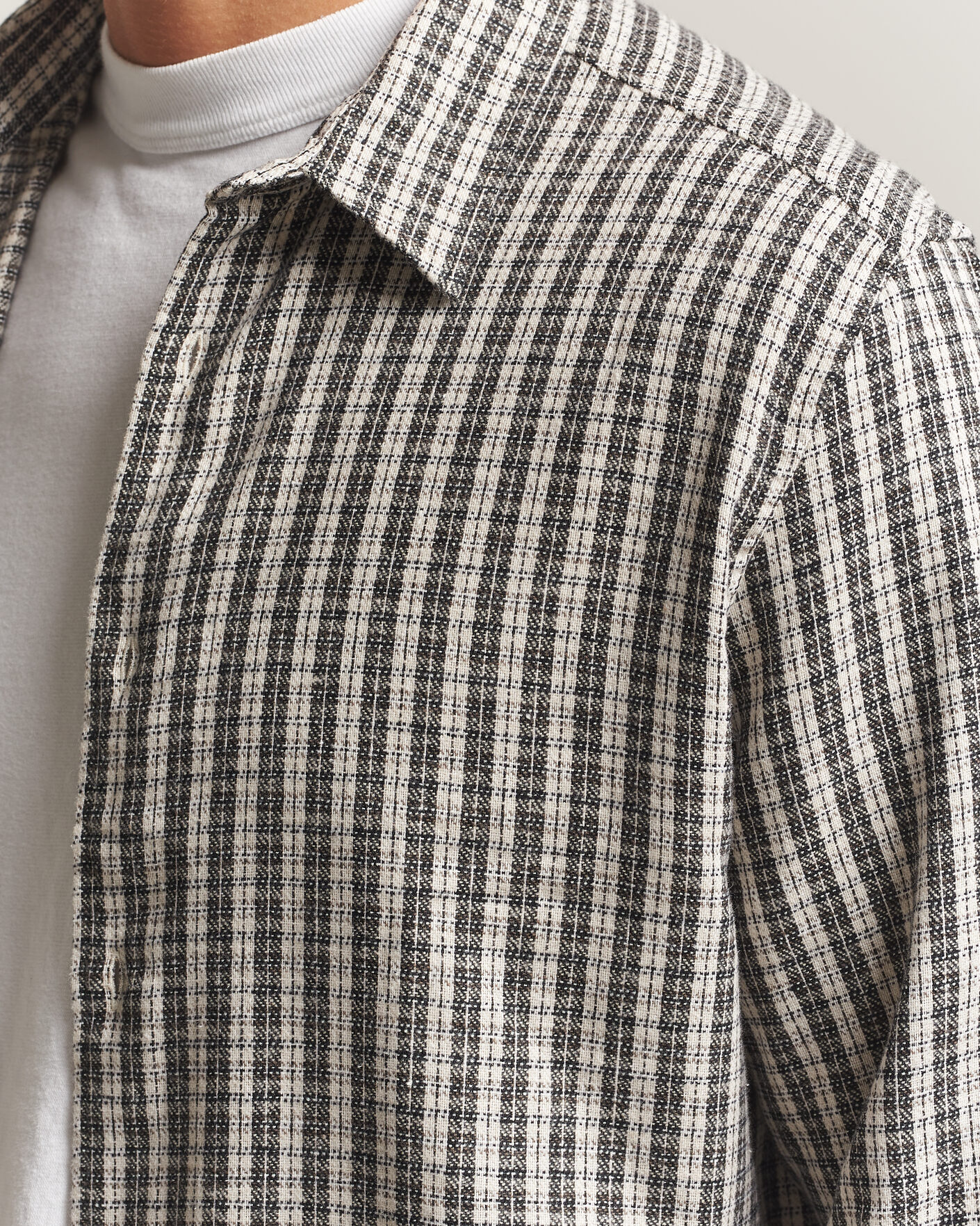 Uomini | Camicie | Samsøe Samsøe | Ryan Brushed Cotton Checked Shirt Brown
