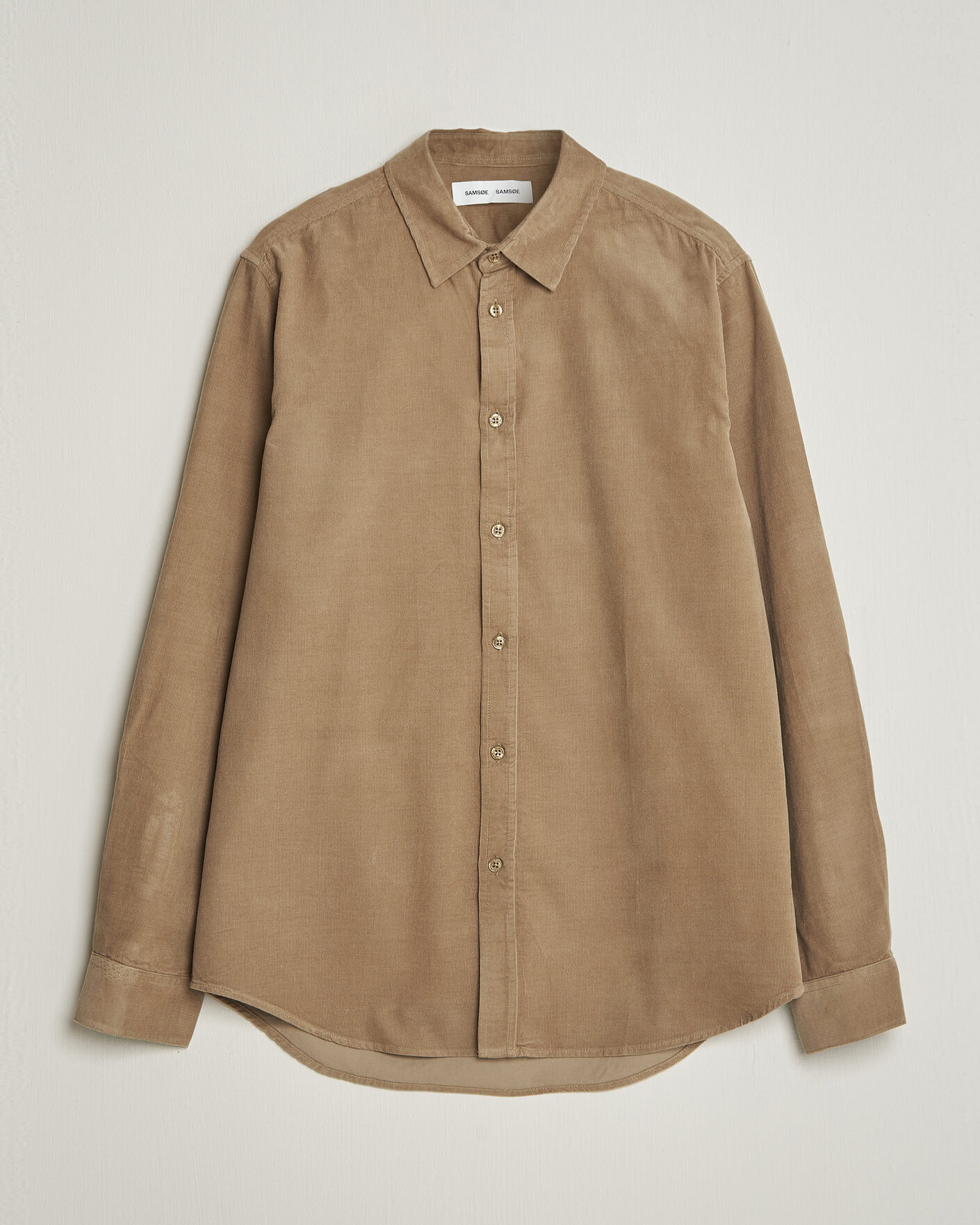 Uomini | Camicie | Samsøe Samsøe | Liam Baby Cord Shirt Lead Gray