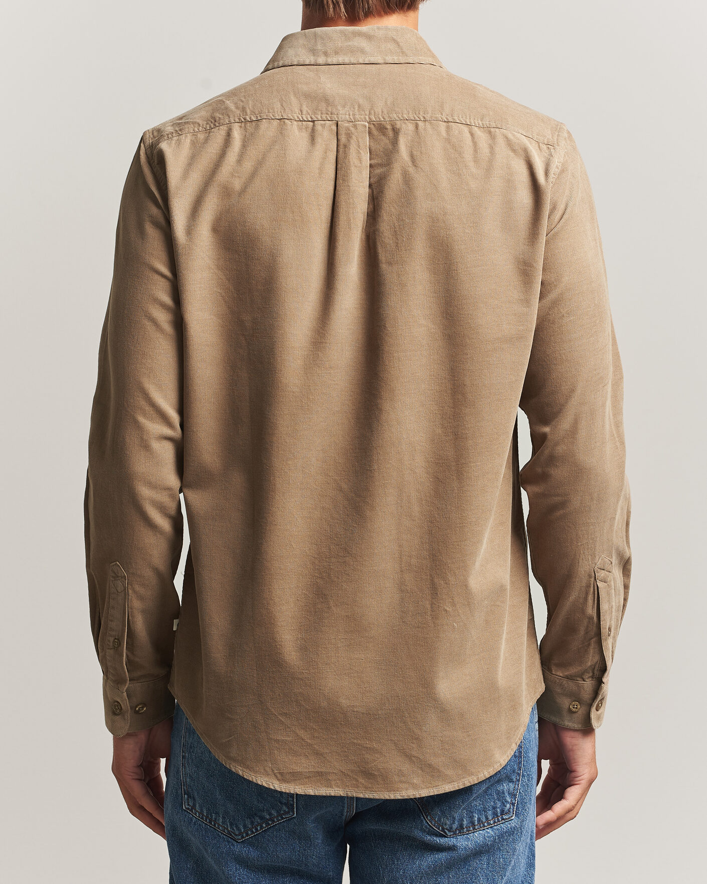 Uomini | Camicie | Samsøe Samsøe | Liam Baby Cord Shirt Lead Gray