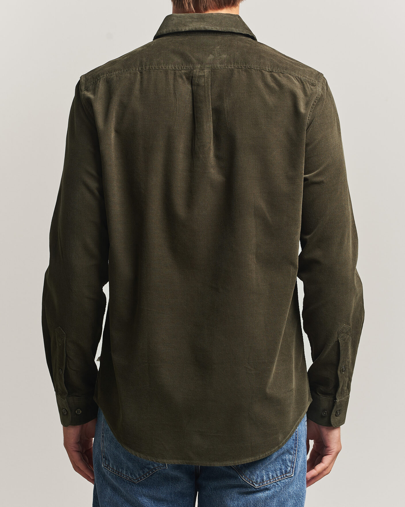 Uomini | Camicie | Samsøe Samsøe | Liam Baby Cord Shirt Forest Night