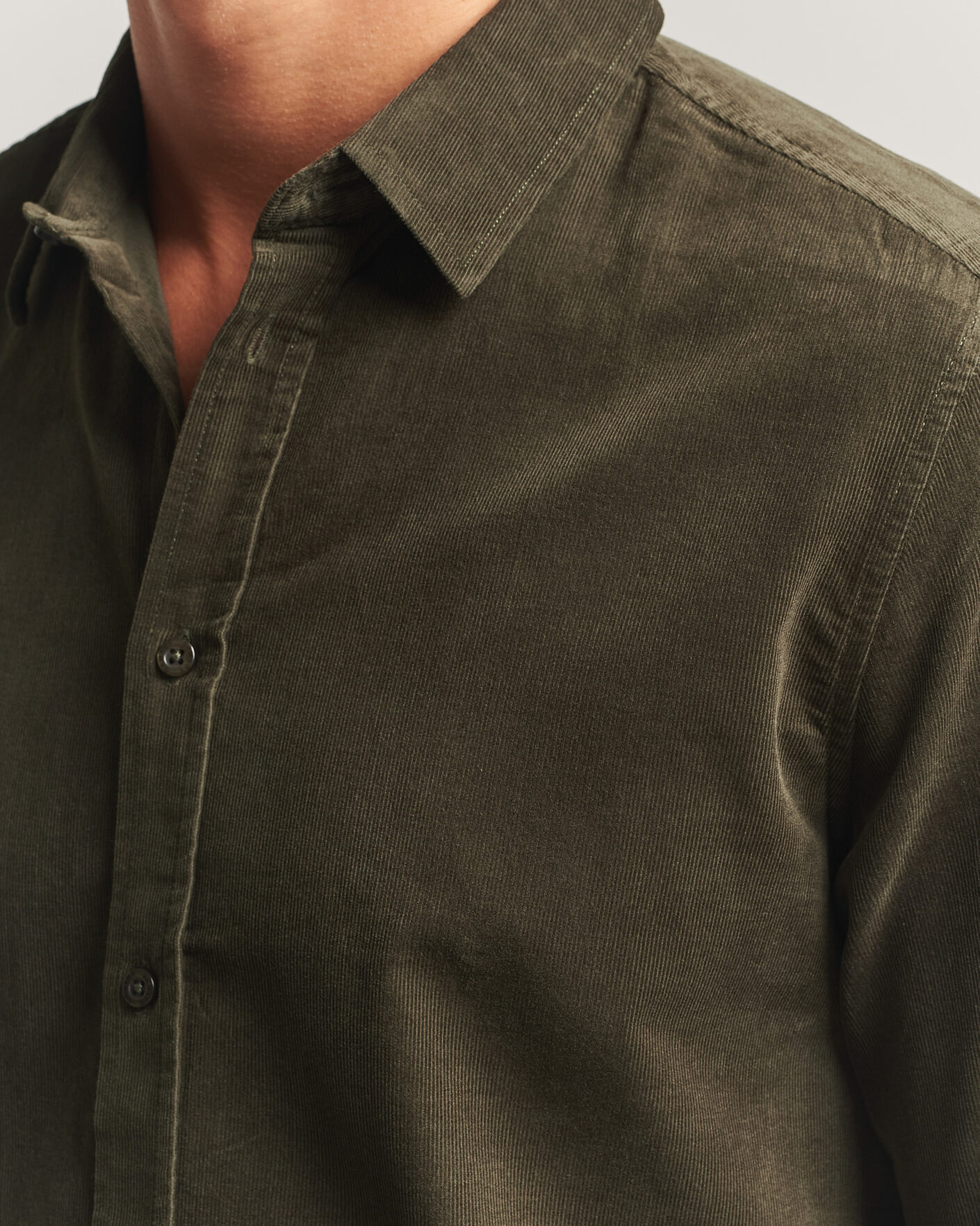 Uomini | Camicie | Samsøe Samsøe | Liam Baby Cord Shirt Forest Night