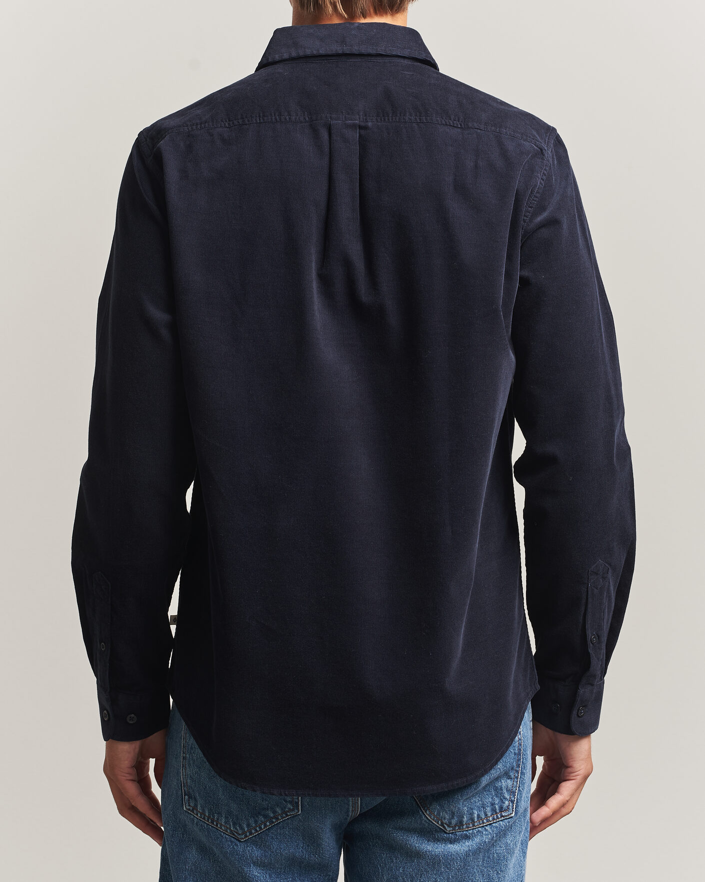 Uomini | Camicie | Samsøe Samsøe | Liam Baby Cord Shirt Salute Navy