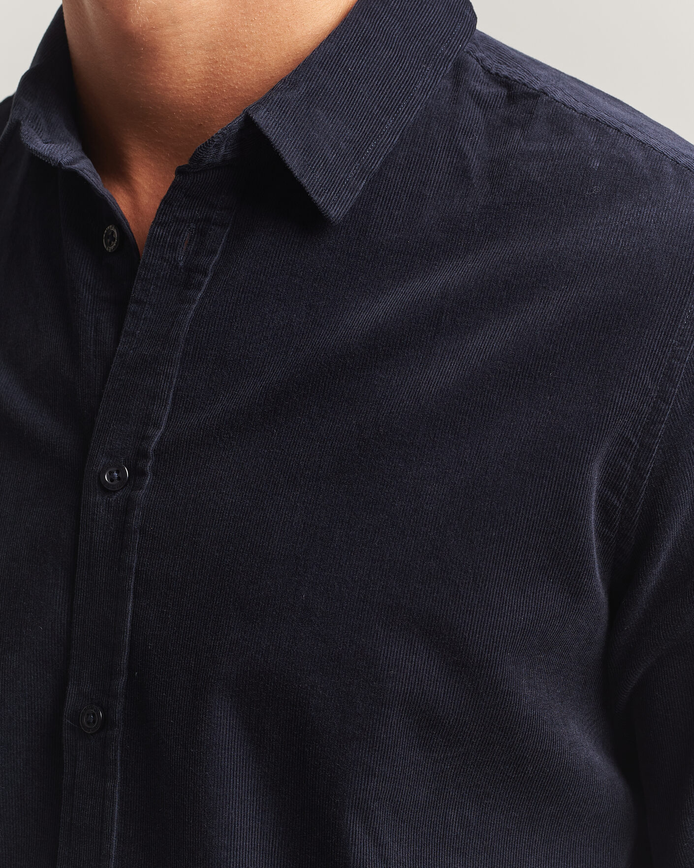 Uomini | Camicie | Samsøe Samsøe | Liam Baby Cord Shirt Salute Navy