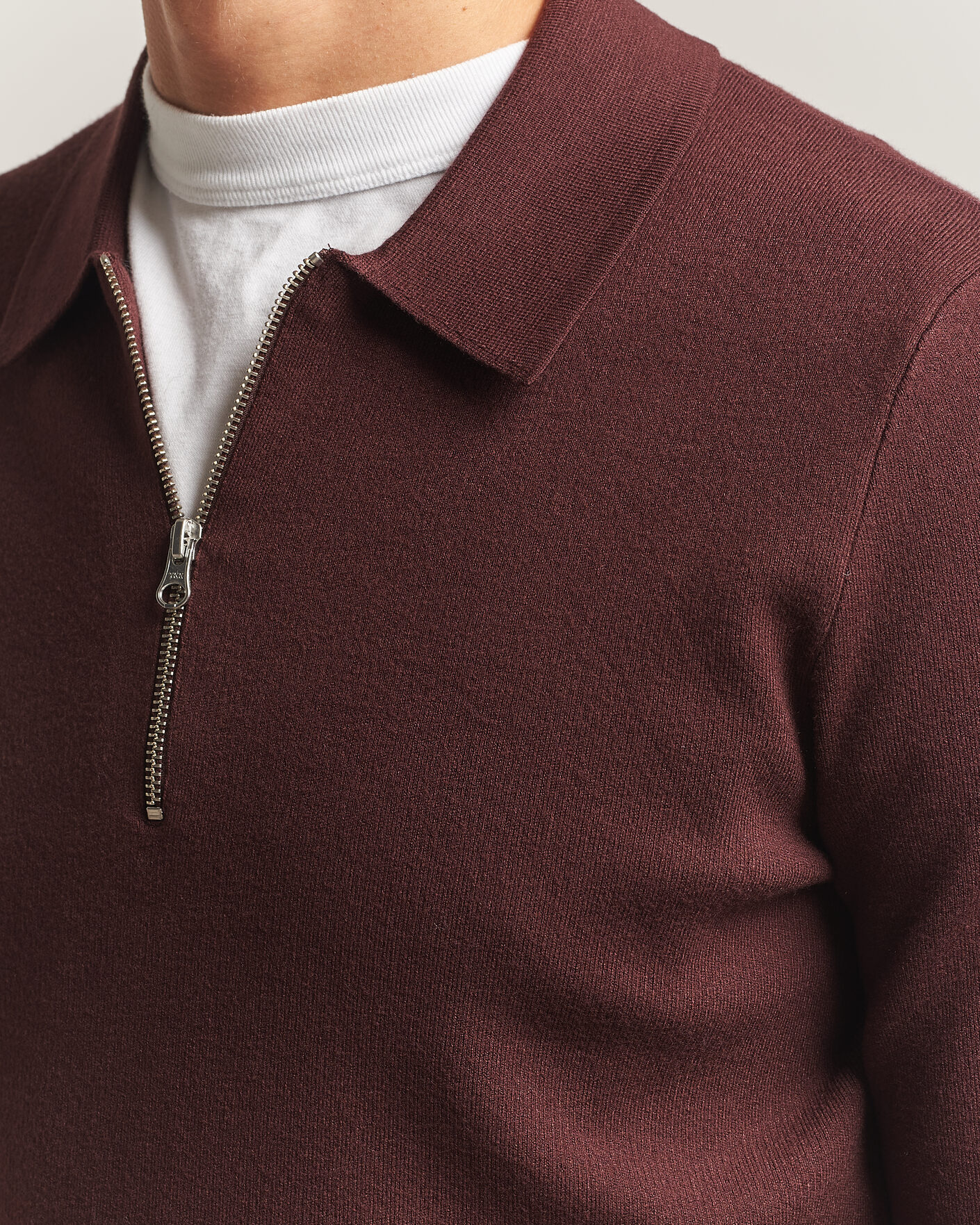 Uomini | Maglieria | Samsøe Samsøe | Guna Half Zip Bitter Chocolate