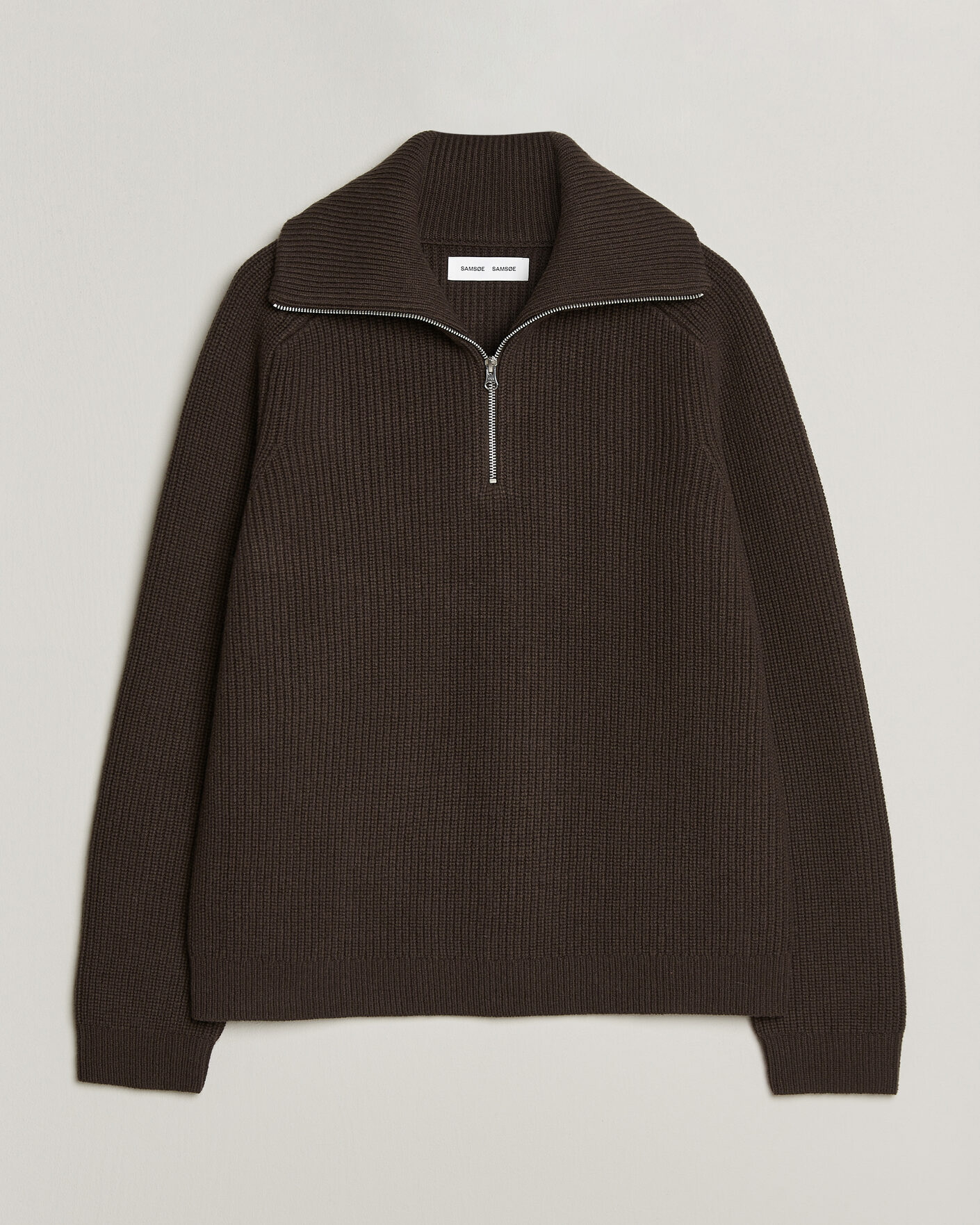 Uomini | Maglieria | Samsøe Samsøe | Rick Wool Heavy Knitted Half Zip Delicioso