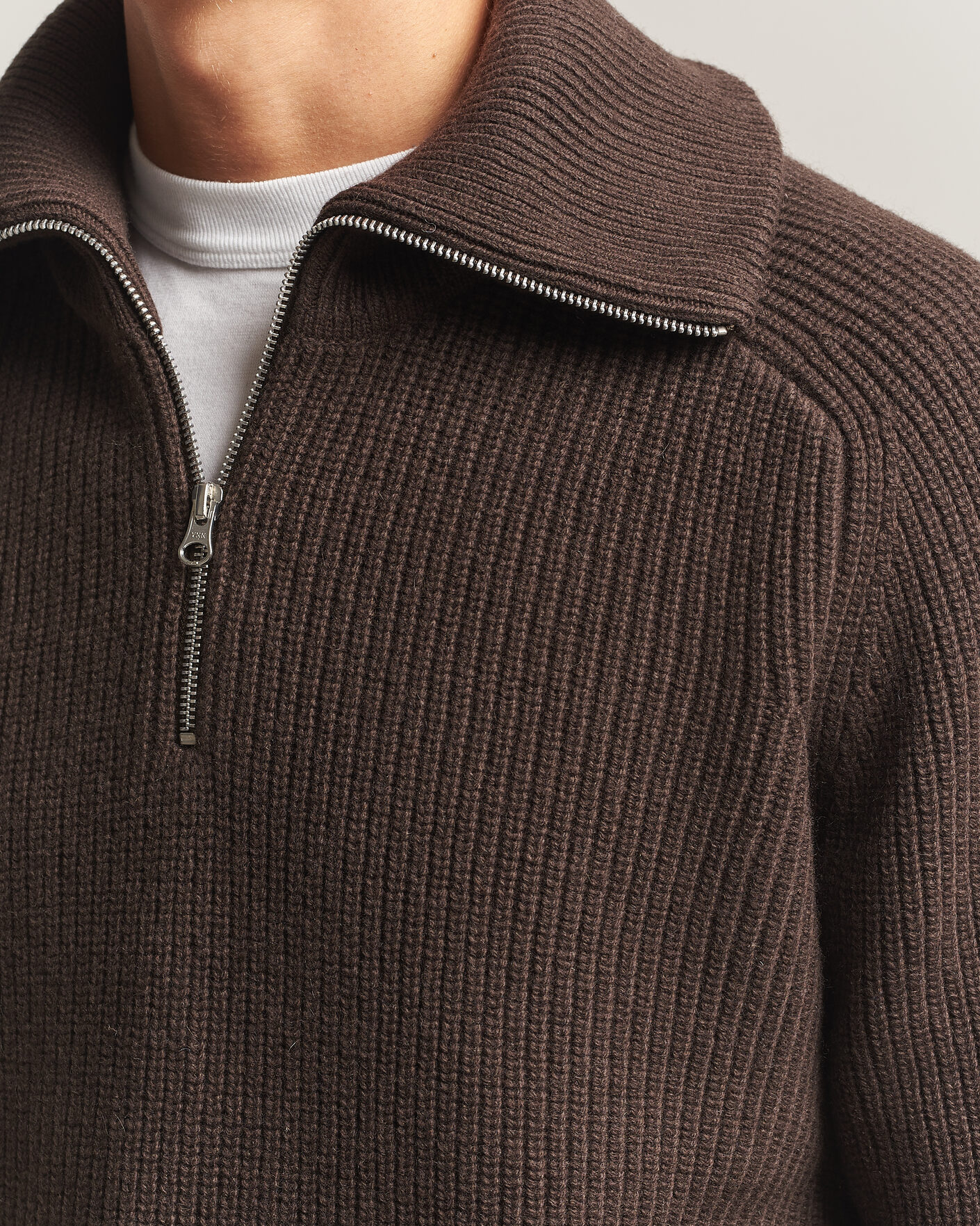 Uomini | Maglieria | Samsøe Samsøe | Rick Wool Heavy Knitted Half Zip Delicioso