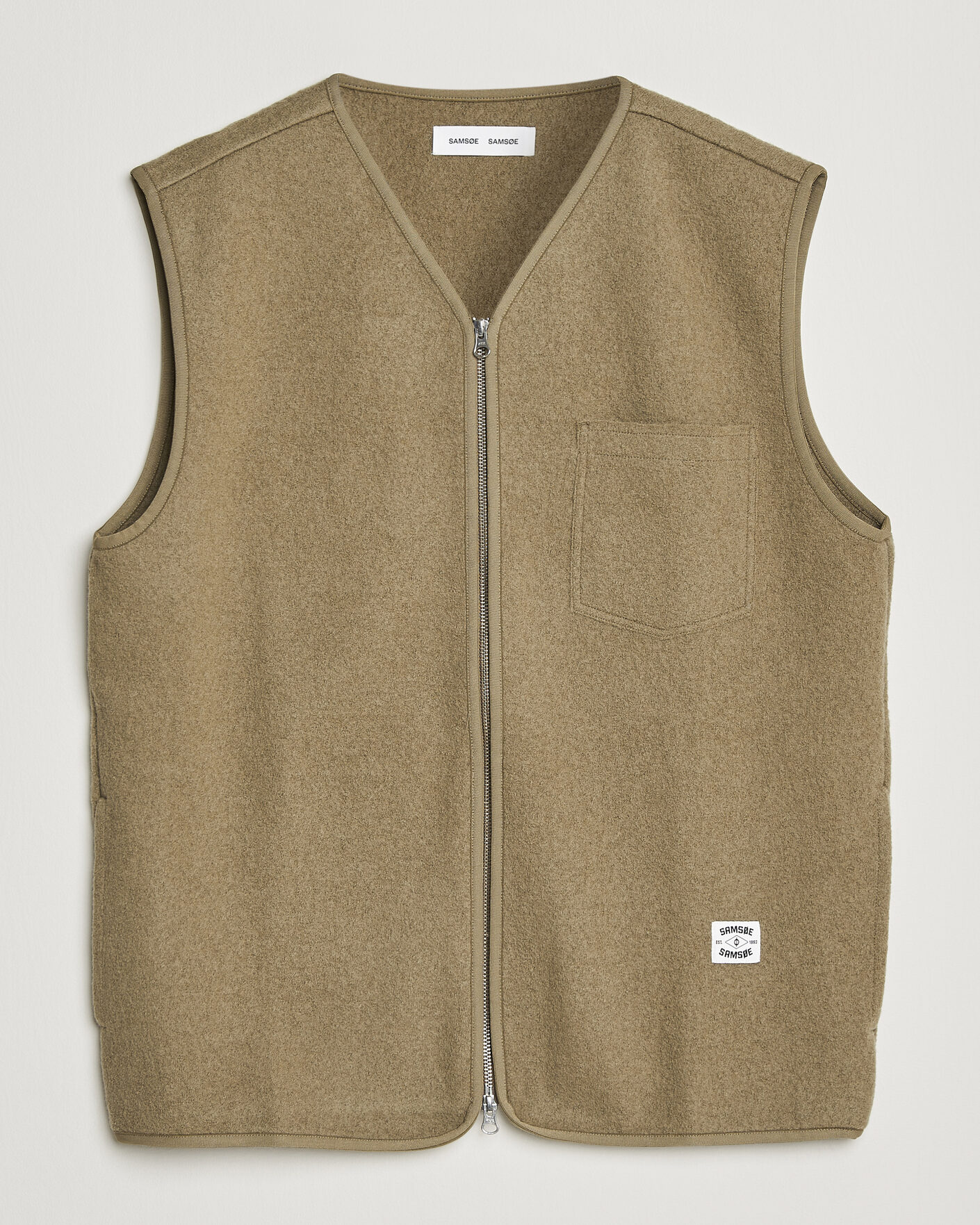 Uomini | Maglieria | Samsøe Samsøe | Hannes Boiled Wool Vest Lead Gray