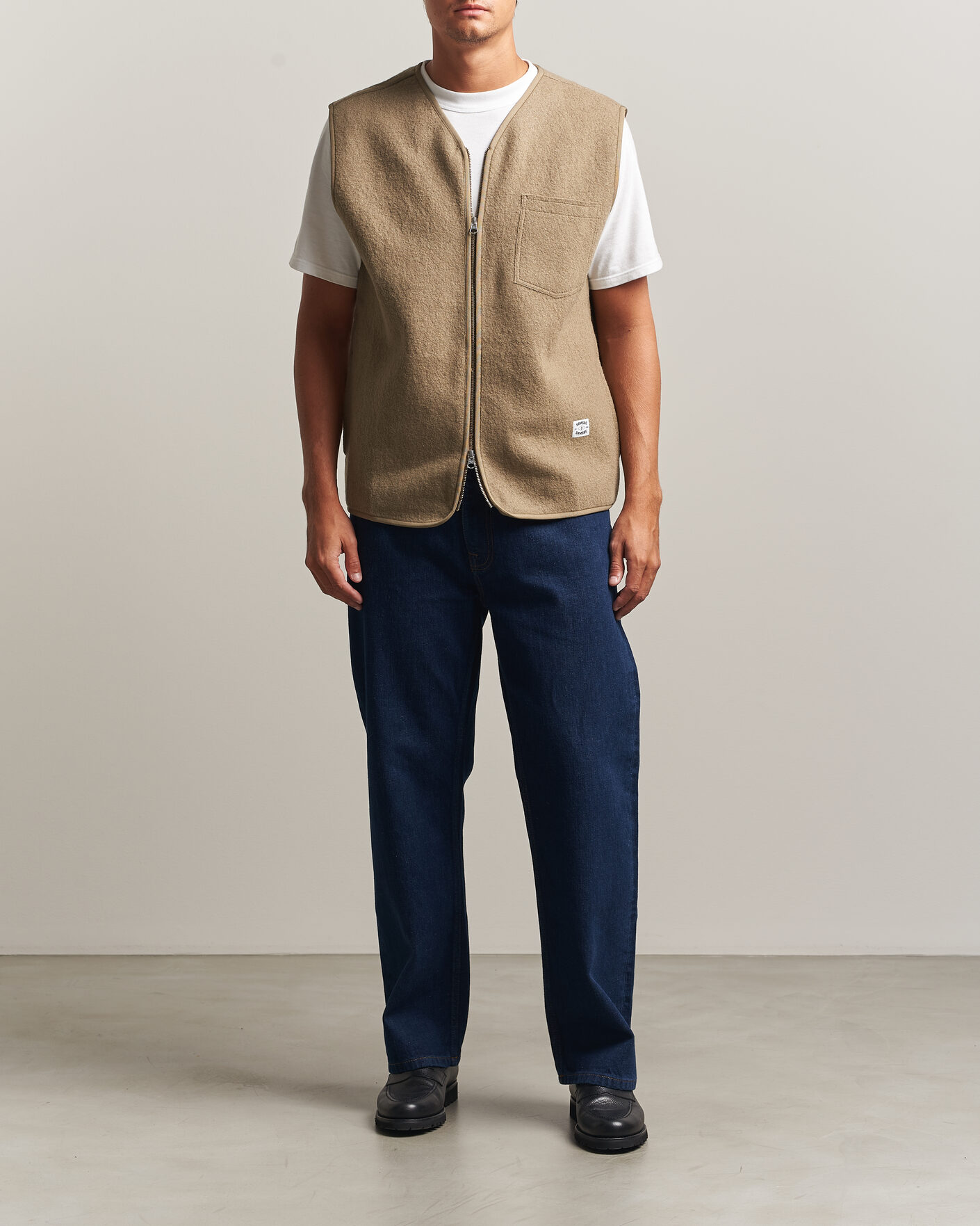 Uomini | Maglieria | Samsøe Samsøe | Hannes Boiled Wool Vest Lead Gray