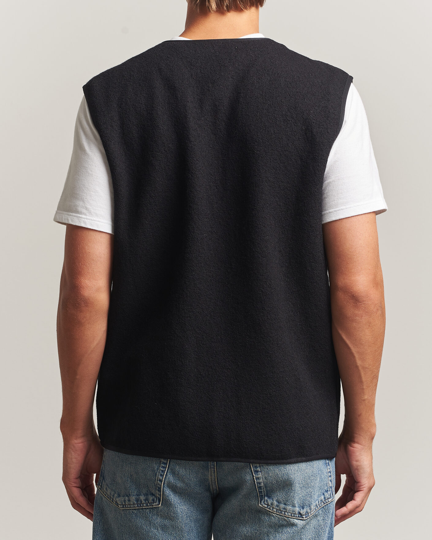 Uomini | Maglieria | Samsøe Samsøe | Hannes Boiled Wool Vest Black