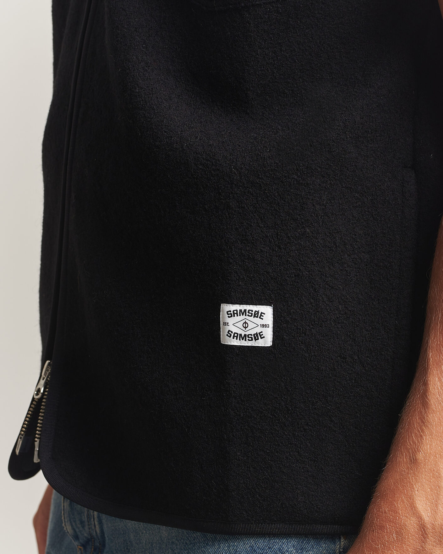 Uomini | Maglieria | Samsøe Samsøe | Hannes Boiled Wool Vest Black