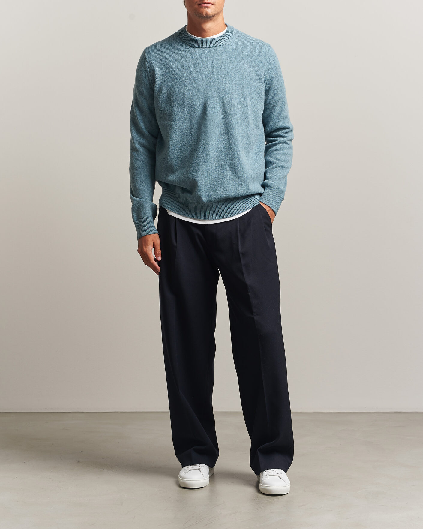 Uomini | Maglieria | Samsøe Samsøe | Isak Knitted Crew Neck Stormy Sea