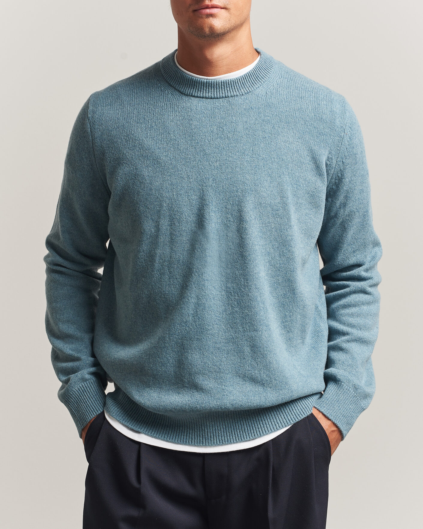 Uomini | Maglieria | Samsøe Samsøe | Isak Knitted Crew Neck Stormy Sea