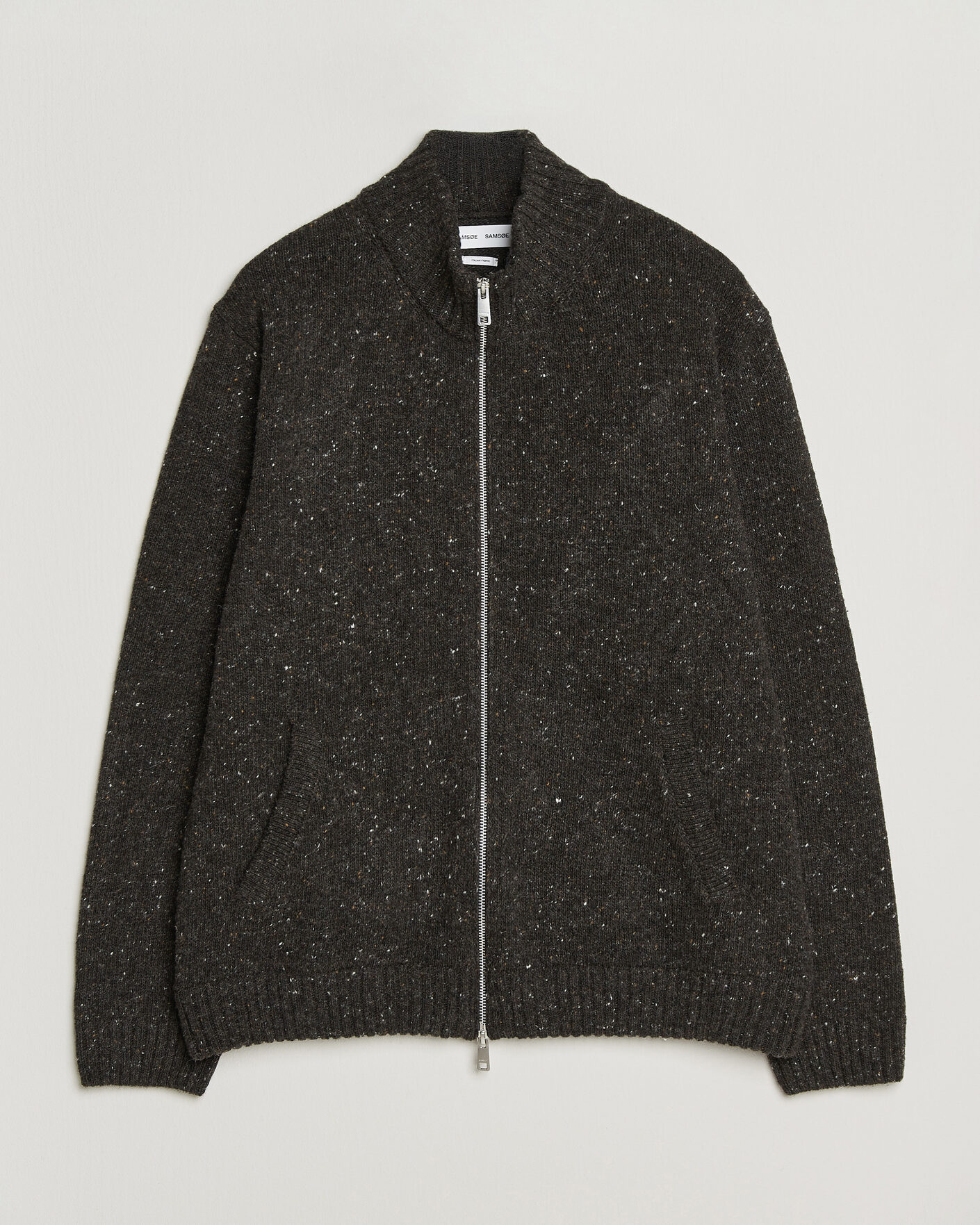 Uomini | Maglieria | Samsøe Samsøe | Nate Donegal Wool Knitted Full Zip Delicioso