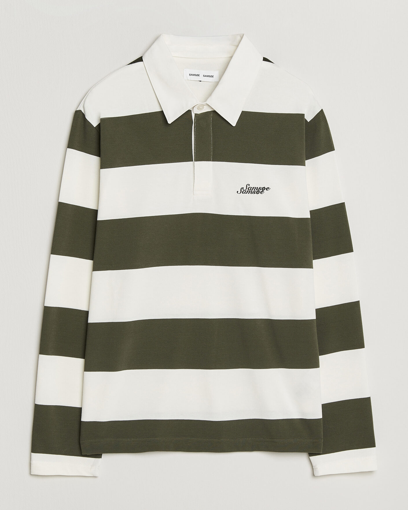 Uomini | Maglieria | Samsøe Samsøe | Kevin Barstriped Rugger Forest Night/White