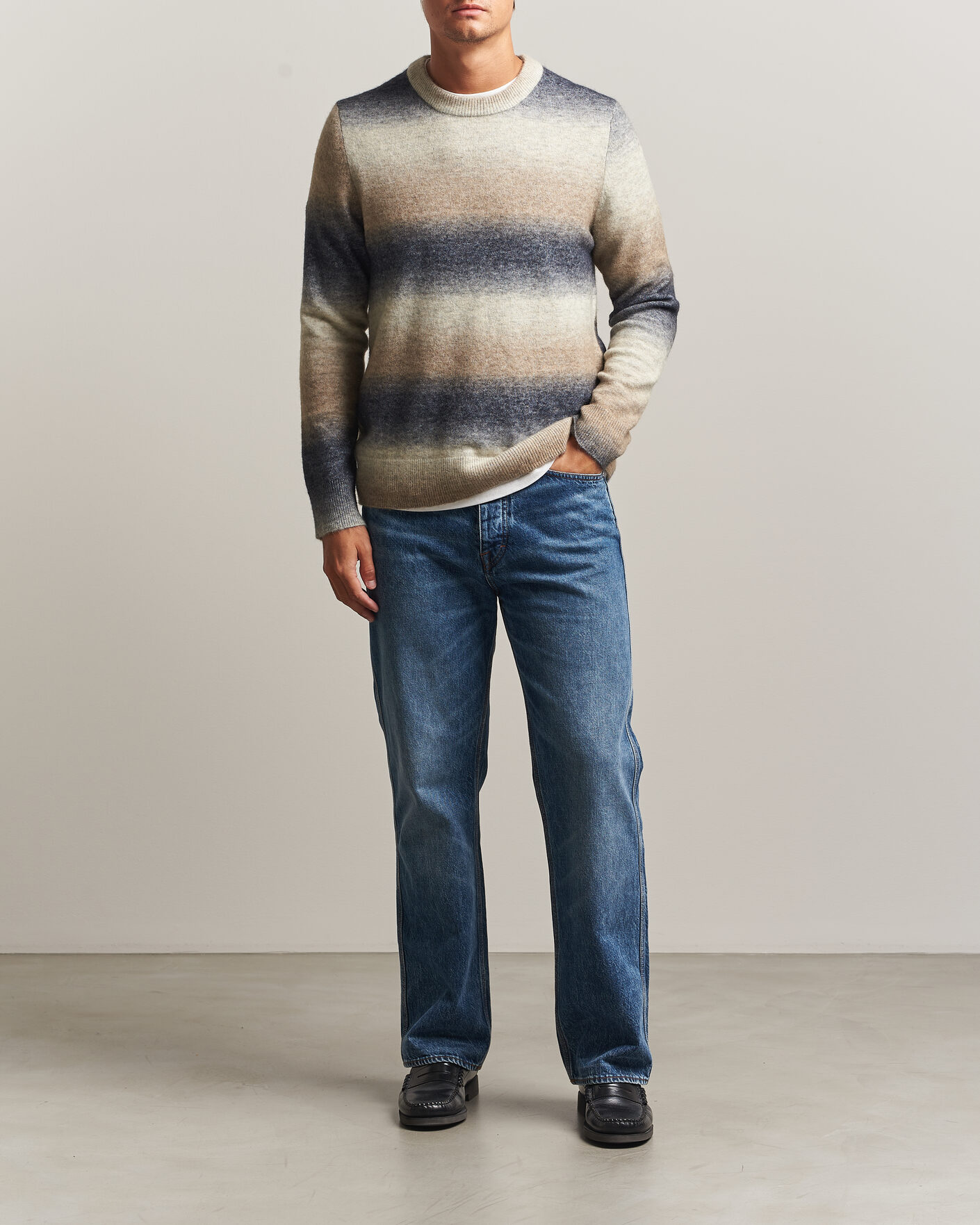 Uomini | Maglieria | Samsøe Samsøe | Aiden Wool/Alpaca Knitted Striped Sweater Multi