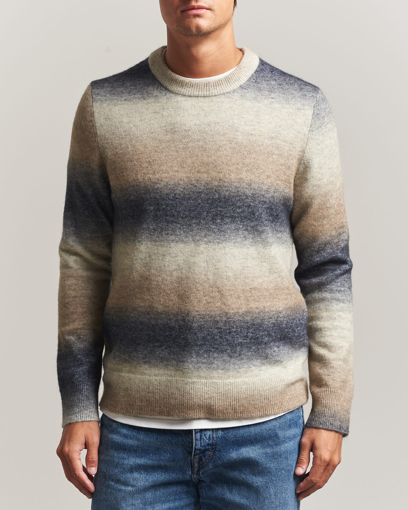 Uomini | Maglieria | Samsøe Samsøe | Aiden Wool/Alpaca Knitted Striped Sweater Multi