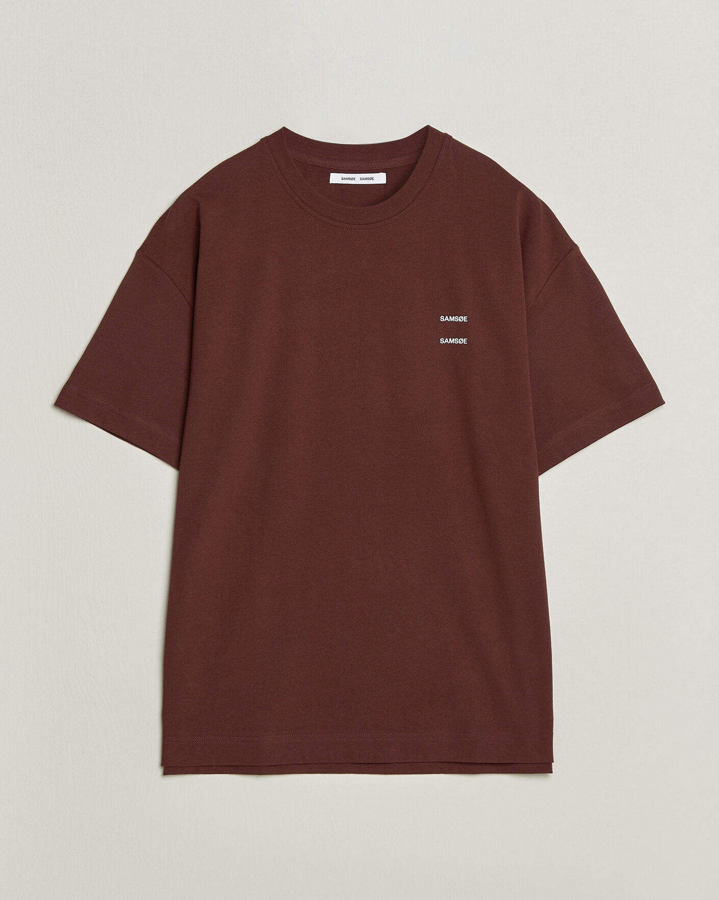 Uomini | T-shirt | Samsøe Samsøe | Joel Organic Cotton T-Shirt Bitter Chocolate