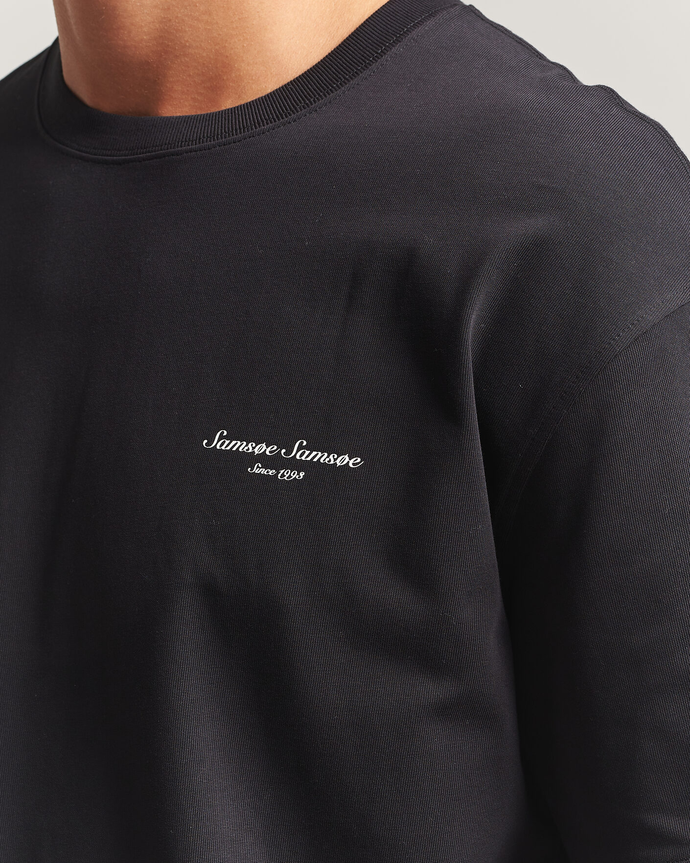 Uomini | T-shirt | Samsøe Samsøe | Uni Printed Crew Neck T-Shirt Black Building