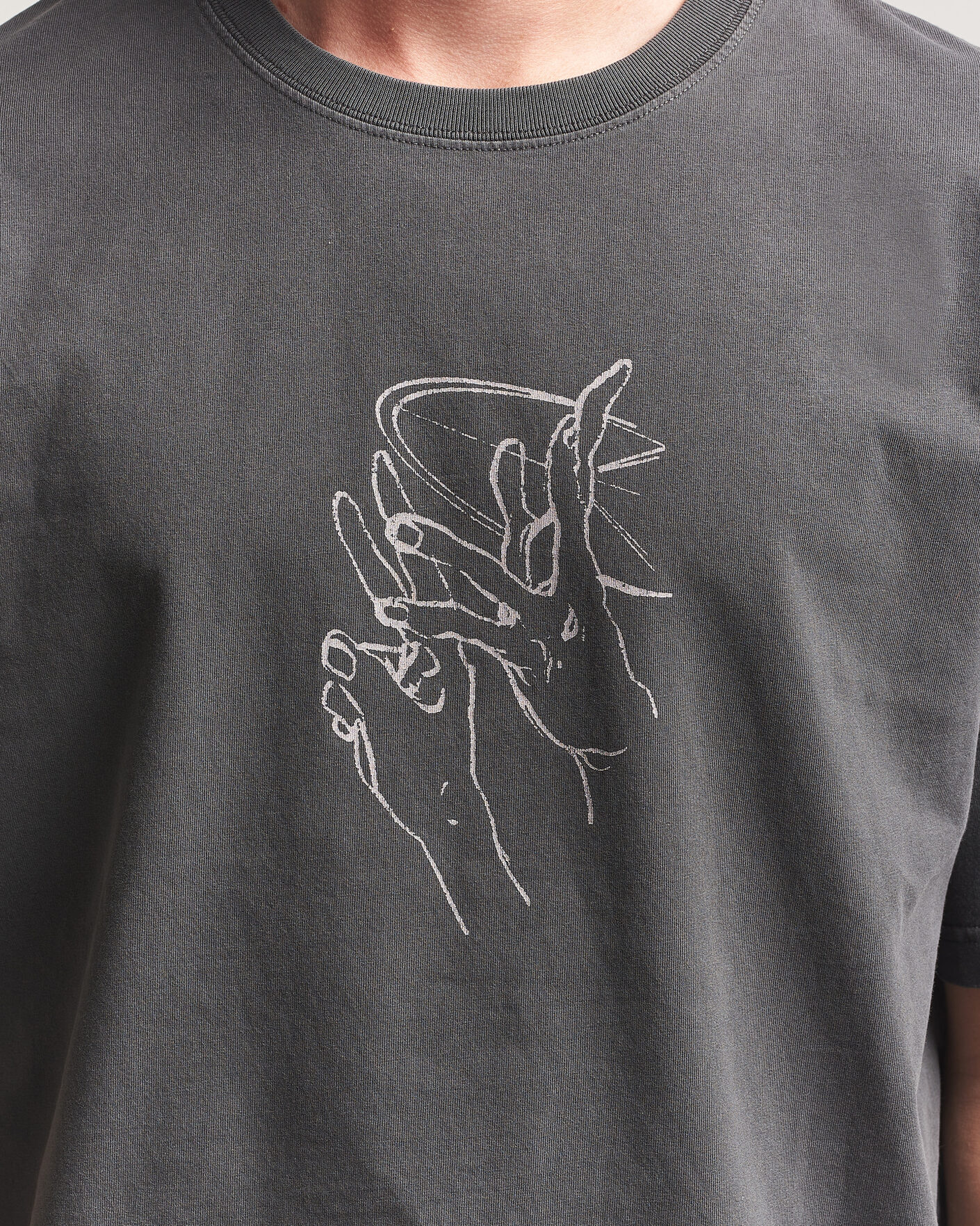 Uomini | T-shirt | Samsøe Samsøe | Giles Printed Crew Neck T-Shirt Black Lines