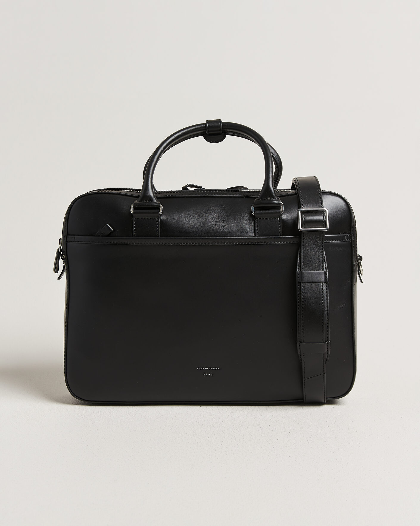 Uomini | Borse | Tiger of Sweden | Burin Smooth Leather Briefcase Black