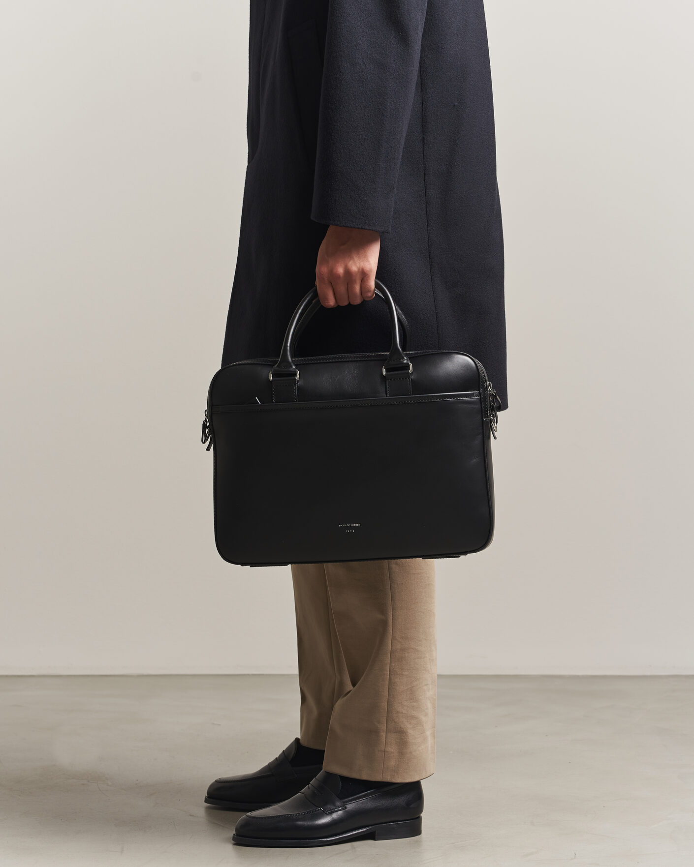 Uomini | Borse | Tiger of Sweden | Burin Smooth Leather Briefcase Black